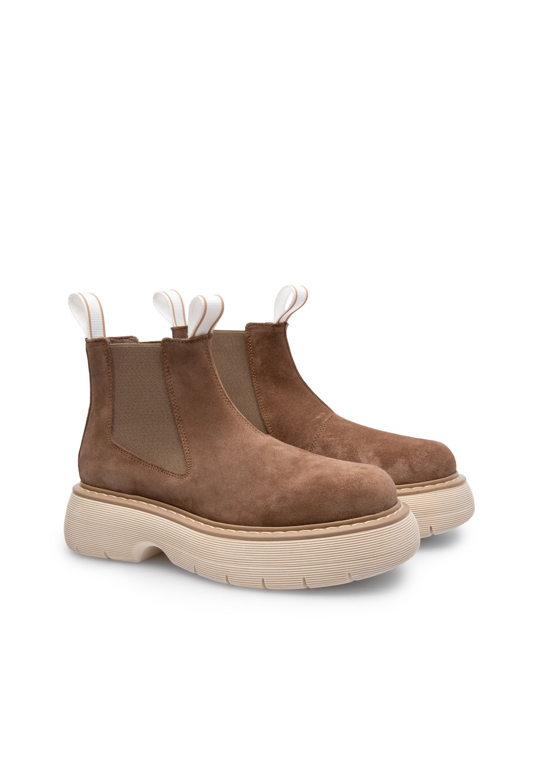 Ella Taupe Suede Leather Chelsea Boots LAST1527 - 3