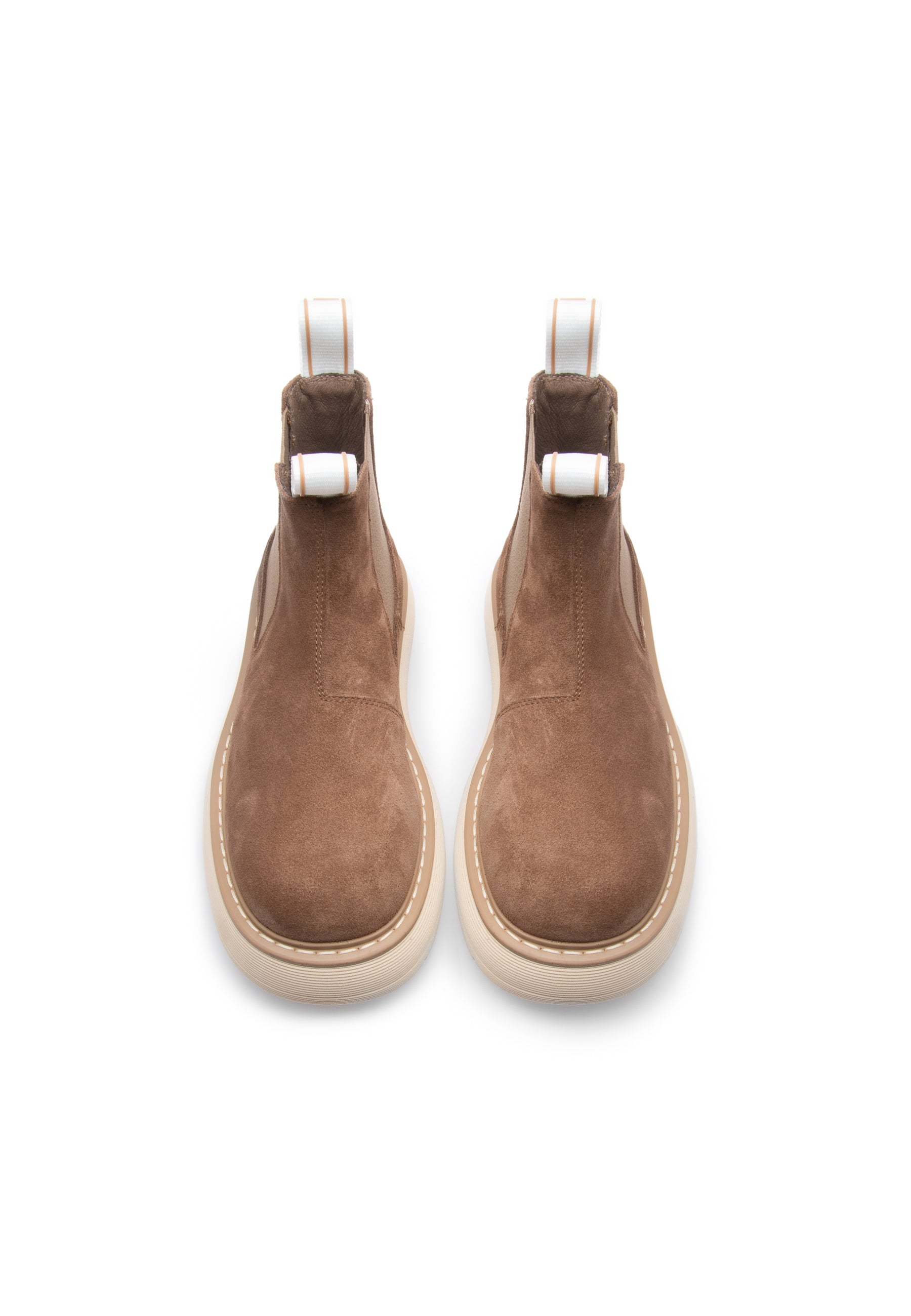 Ella Taupe Suede Leather Chelsea Boots LAST1527 - 4