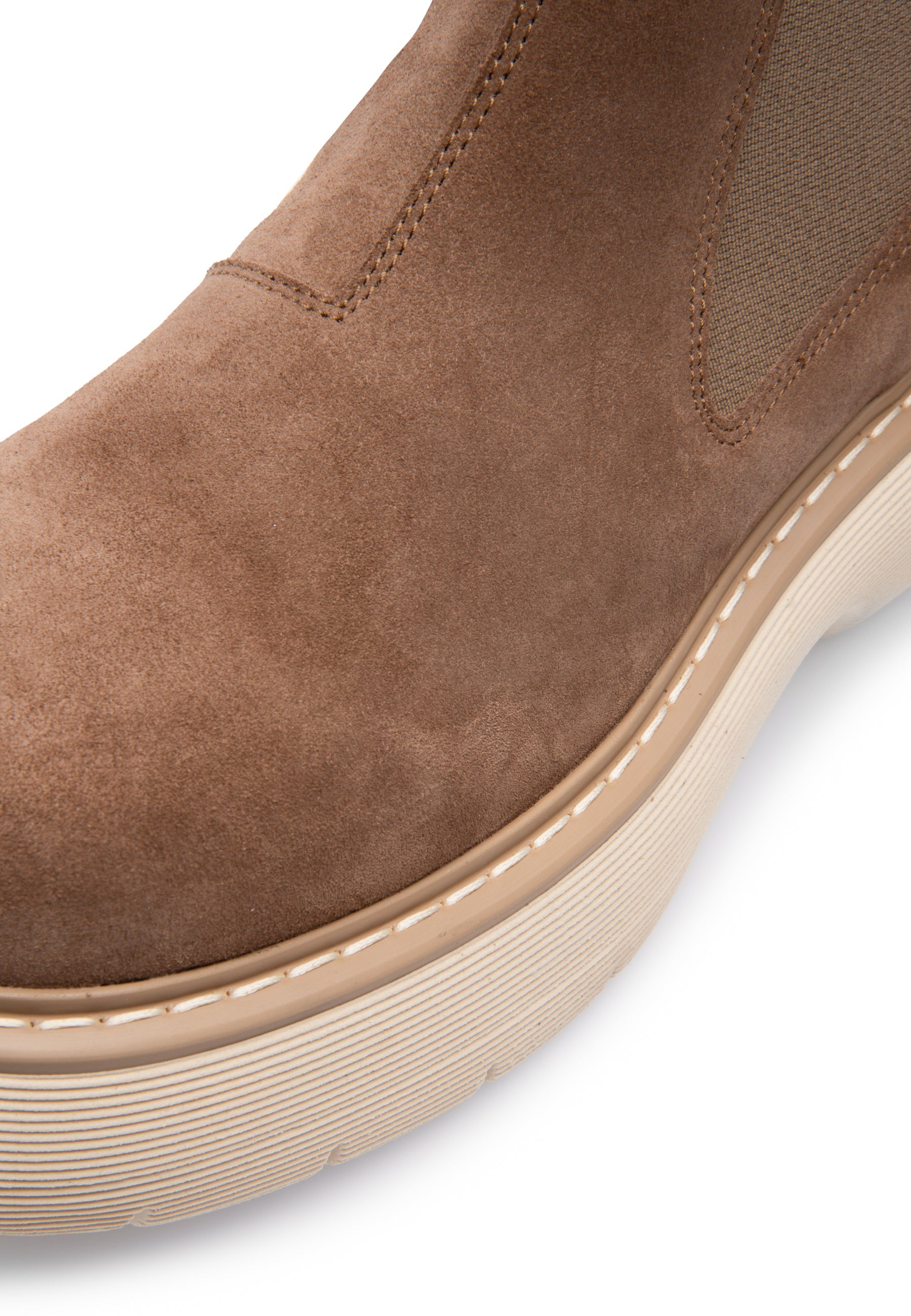 Ella Taupe Suede Leather Chelsea Boots LAST1527 - 6