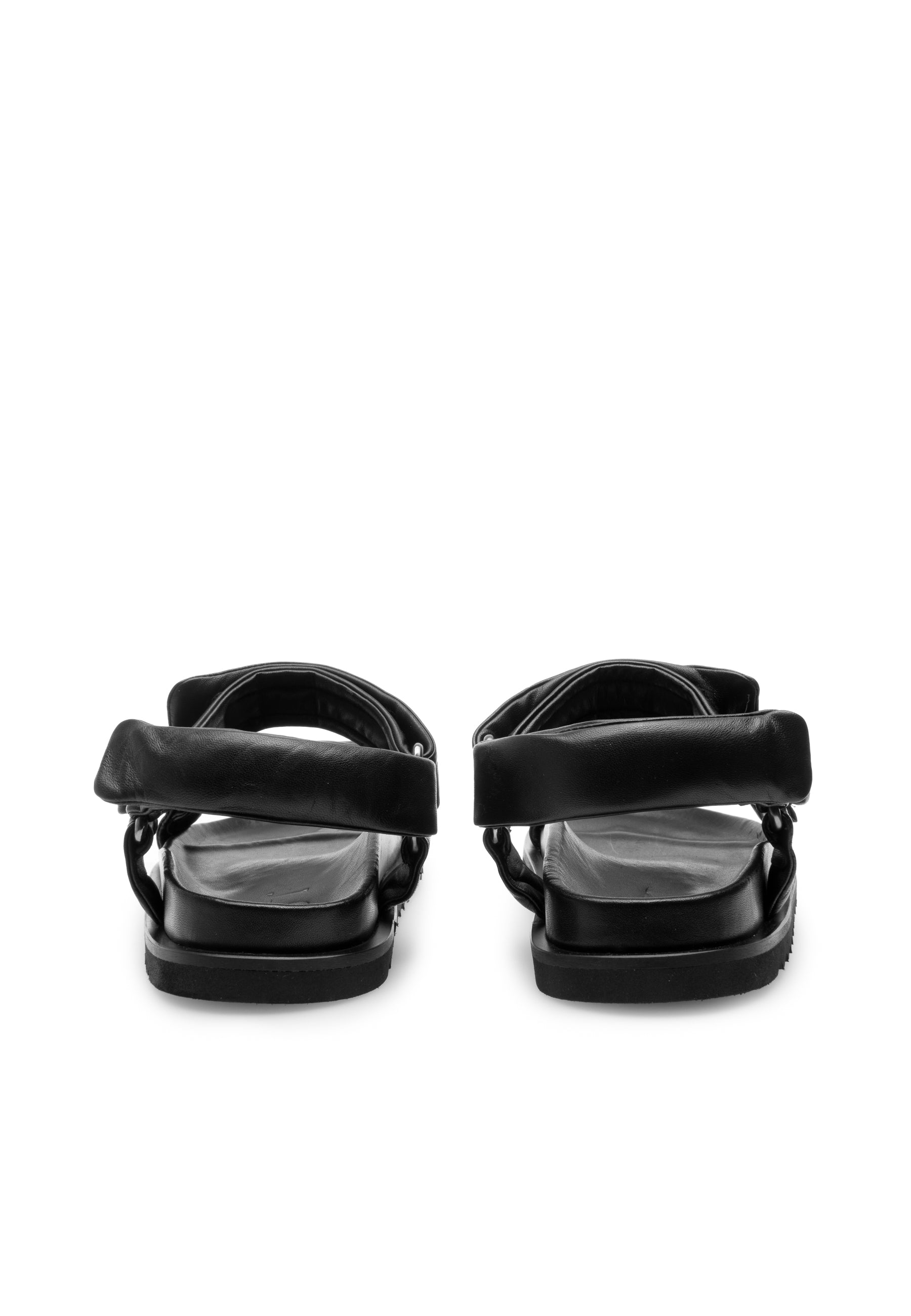 Flora Black Leather Sandals LAST1541 - 5