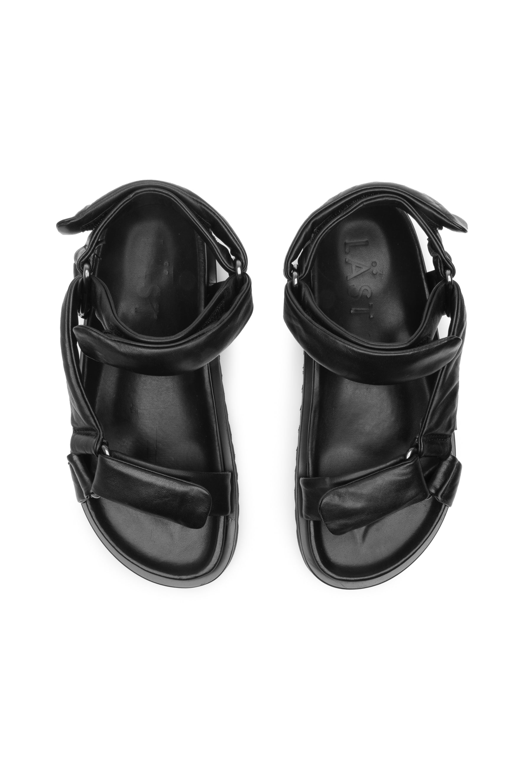Flora Black Leather Sandals LAST1541 - 4