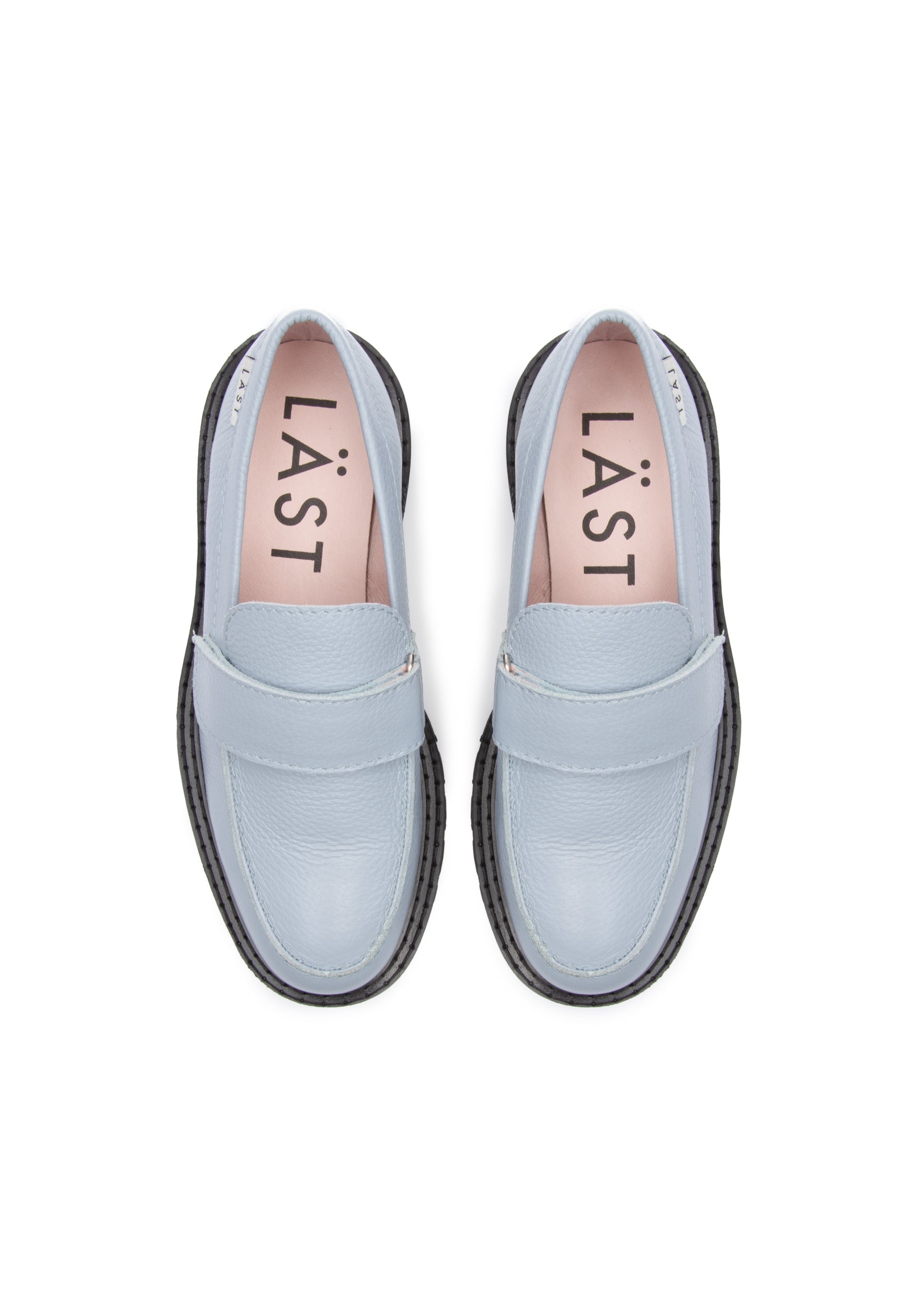 Lady Dusty Blue Leather Loafers LAST1550 - 3