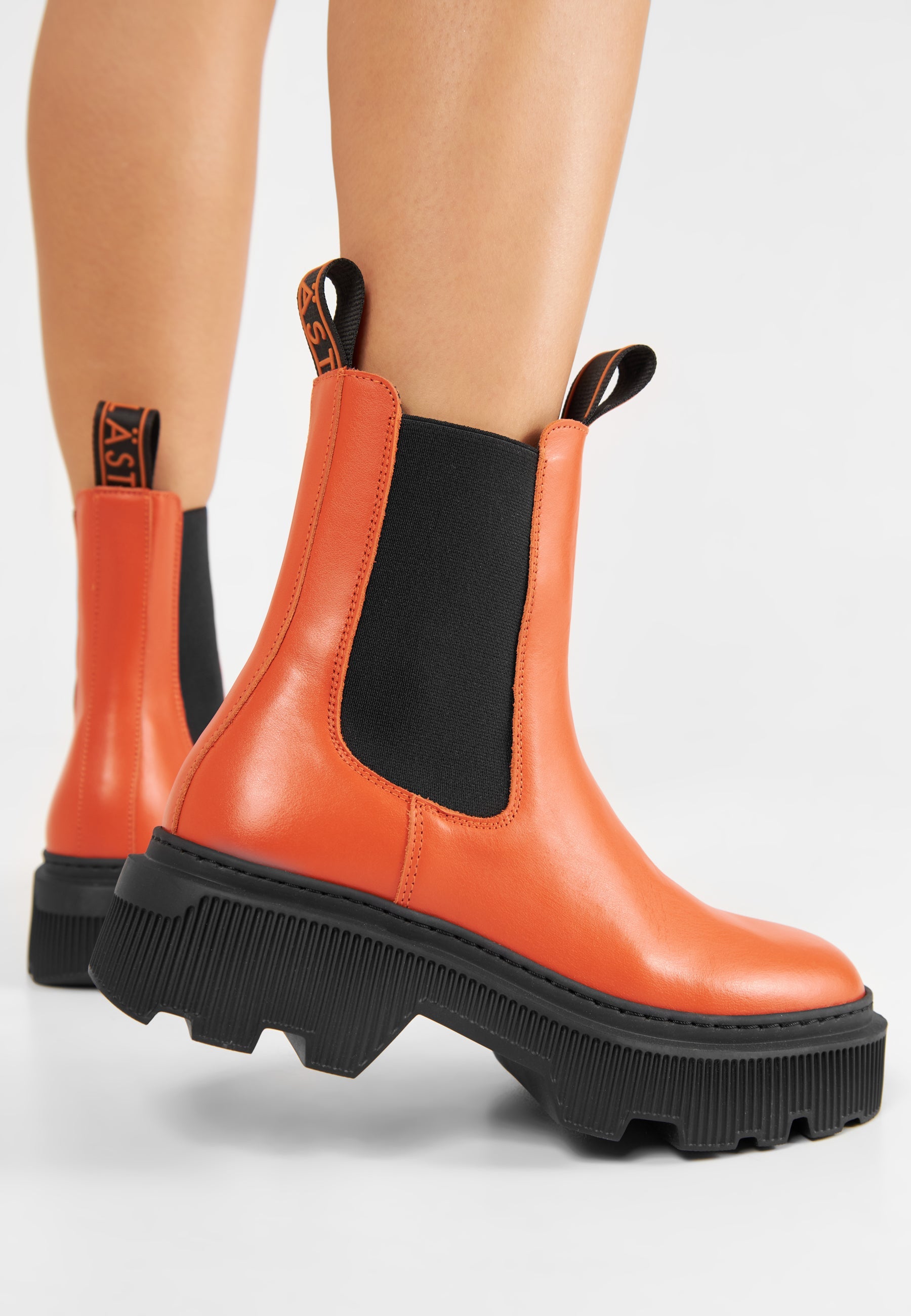 Trixy Orange Chelsea Boots LAST1632 - 8