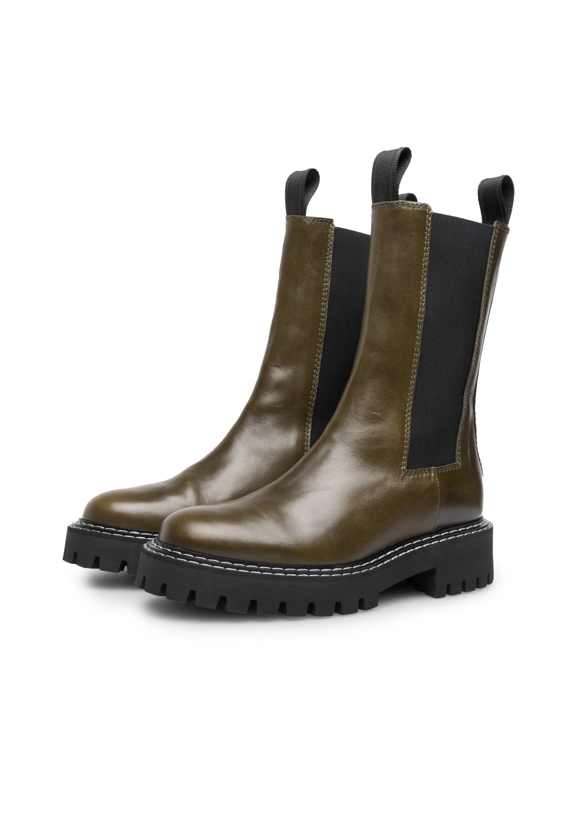 Angie Chelsea Olive Boots LAST1675 - 3