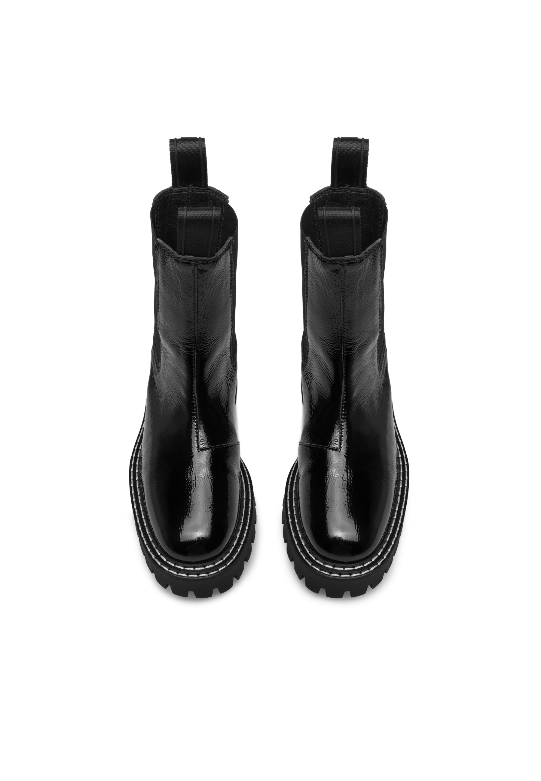 Daze Black Patent Leather Chelsea Boots LAST1677 - 3