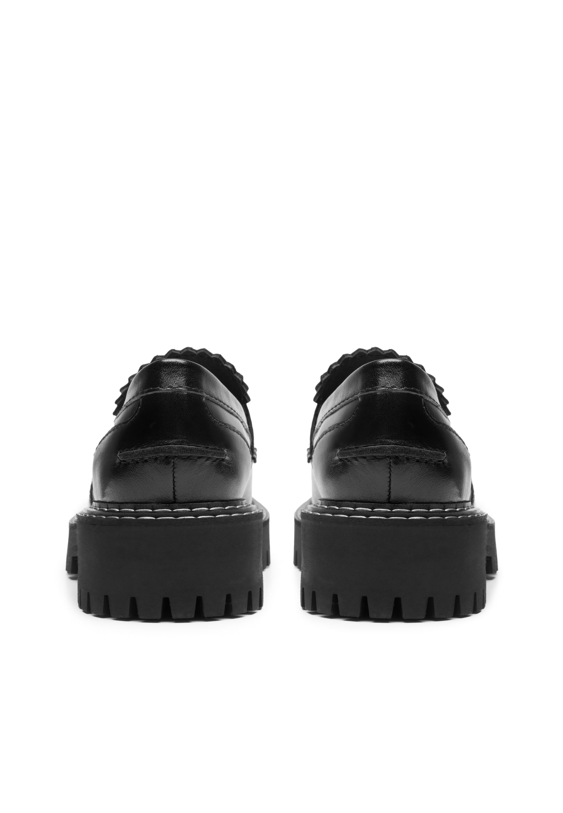 Matter Black Leather Loafers LAST1679 - 6