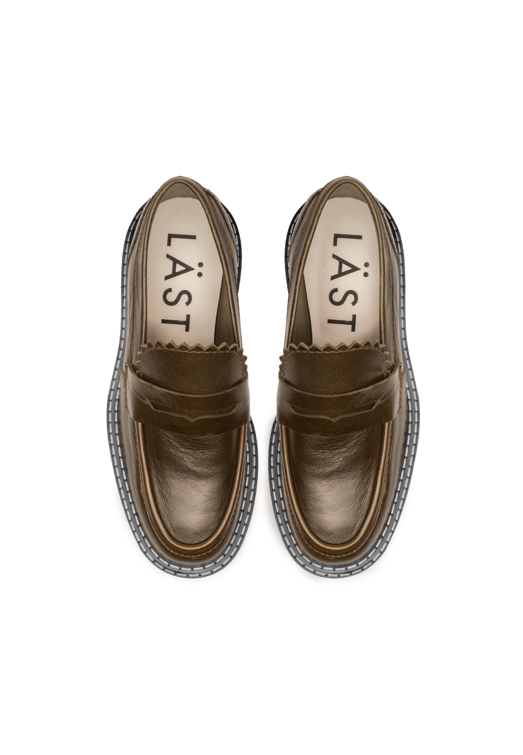 Matter Olive Leather Loafers LAST1682 - 4