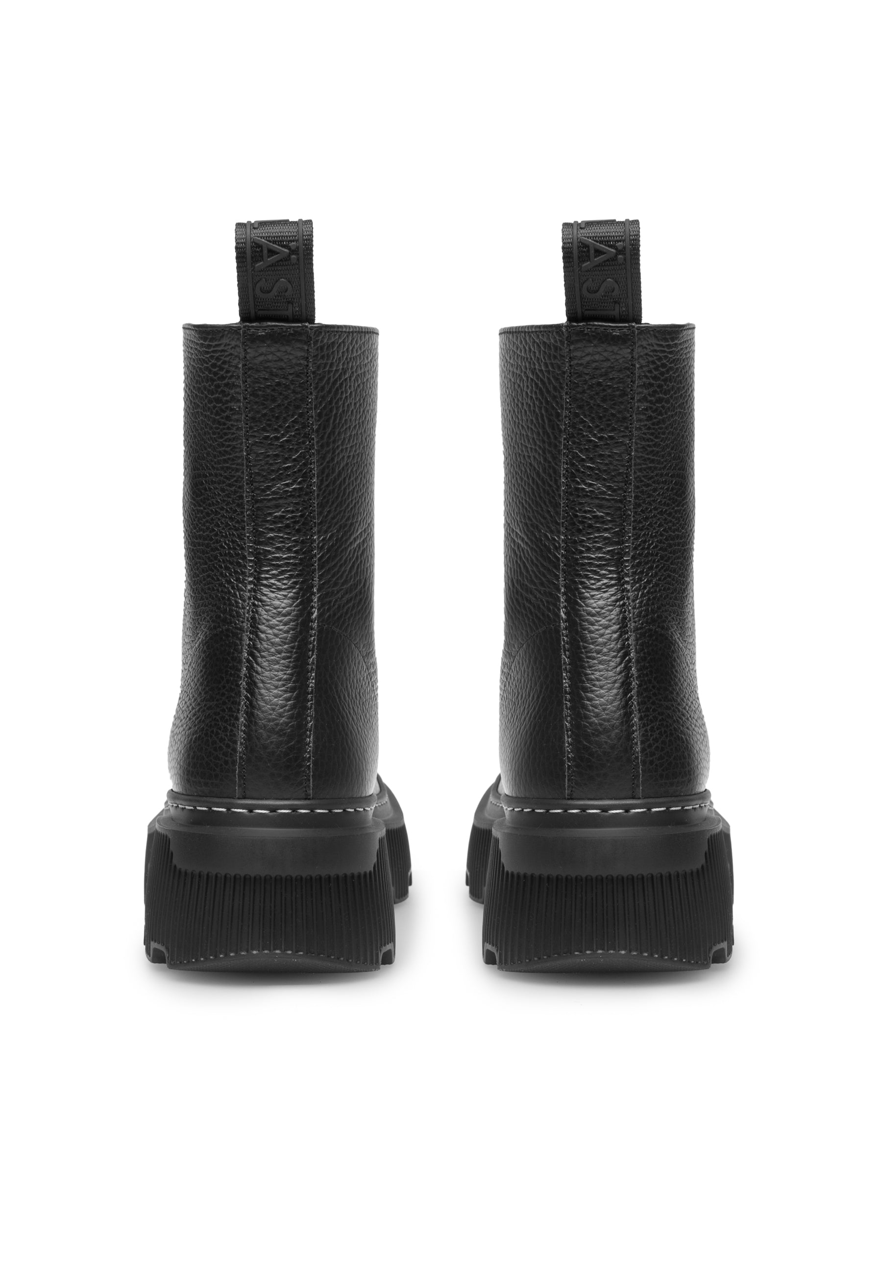 Shane Black Front Zip Leather Boots LAST1701 - 5