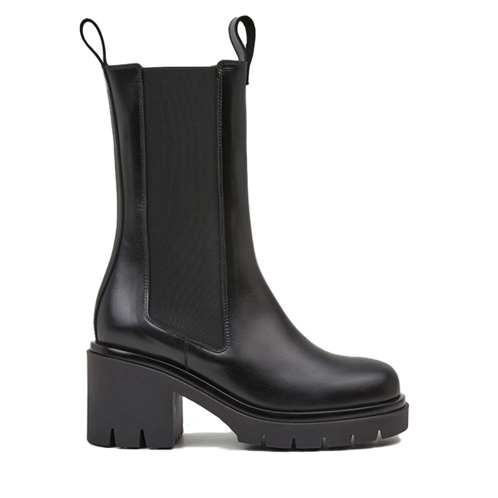 Lulu Black Leather Chelsea Boots 22020803501-015-BLACK -1