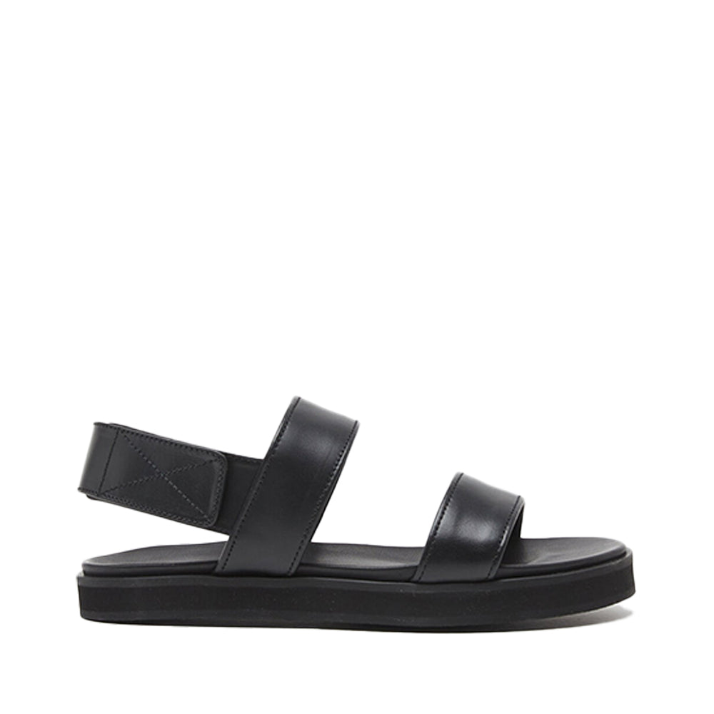 Lynn Black Leather Sandals 22010720801-001 - 1