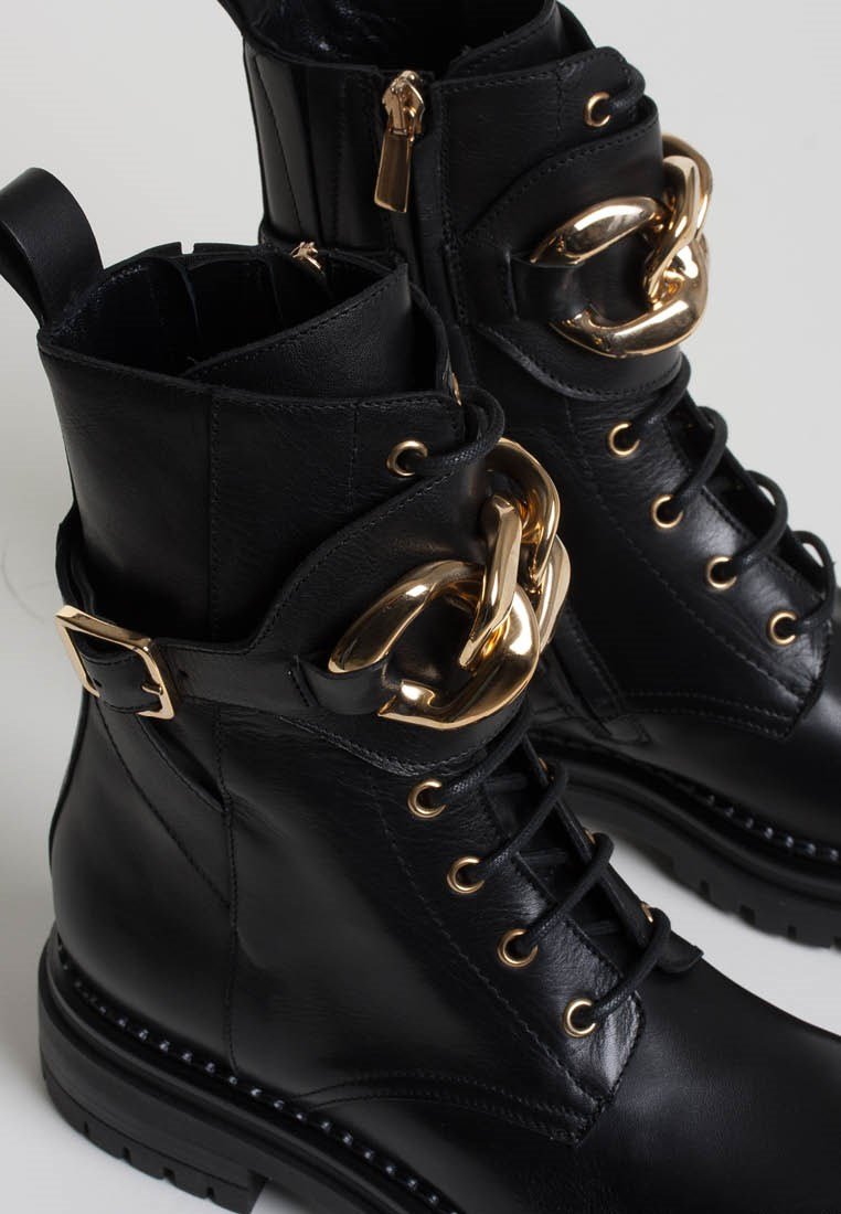 Maddy Black Combat Boots Maddy-Blk - 2