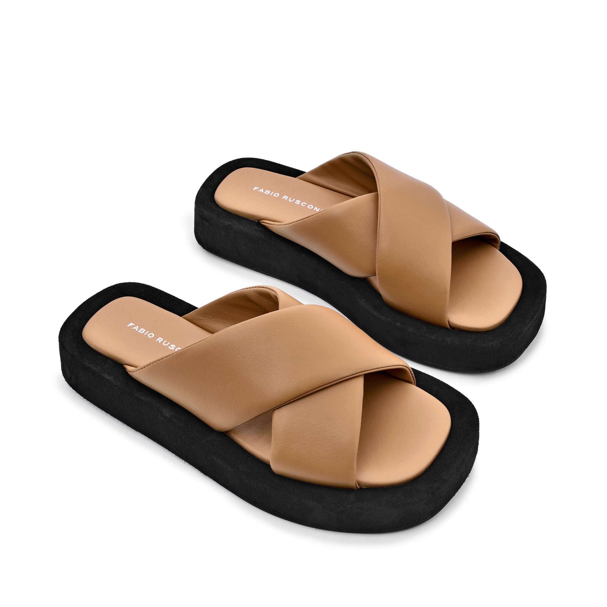 Luna Beige Leather Flat Sandals LUNA5004 - 2