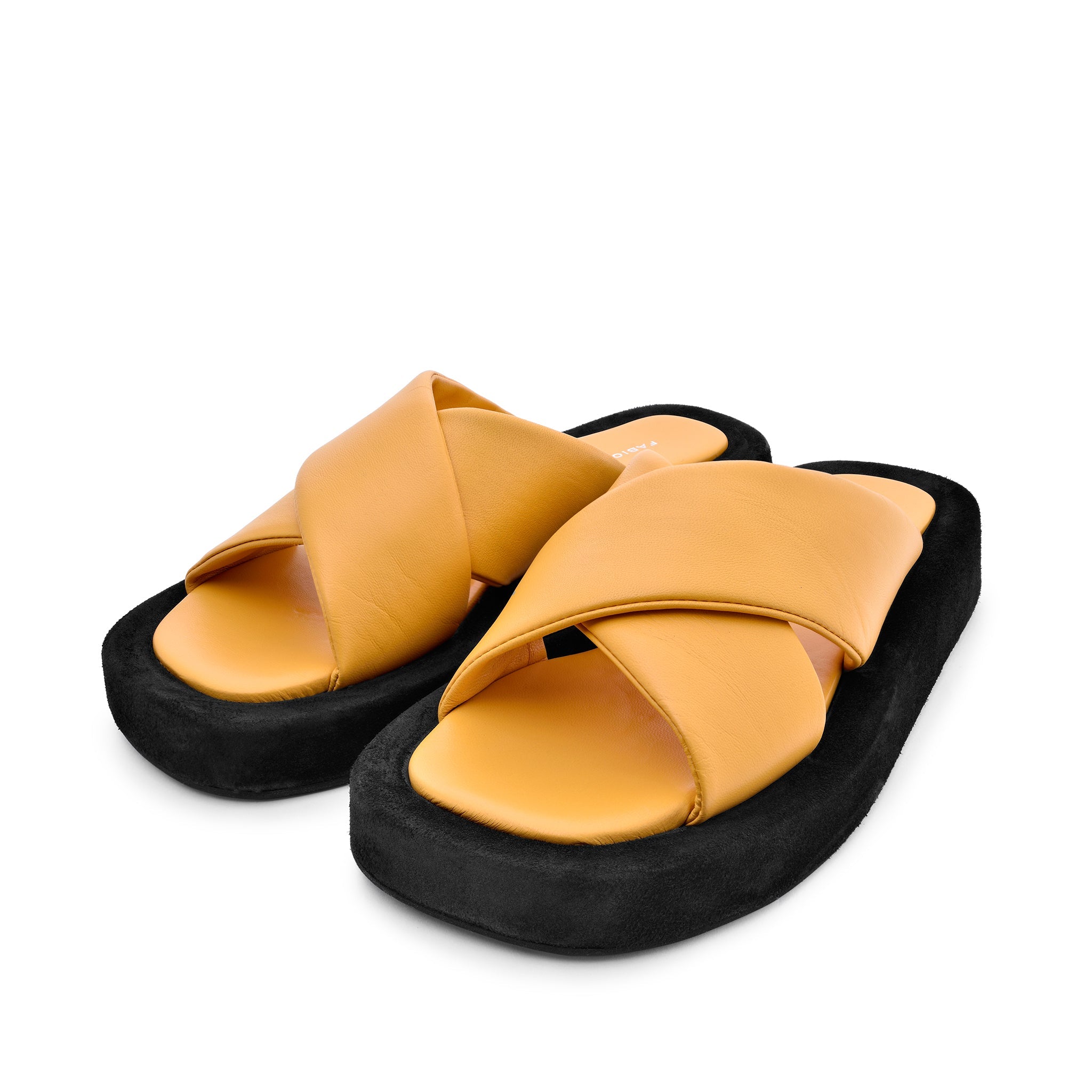 Luna Sun Yellow Leather Flat Sandals LUNA5056 - 7