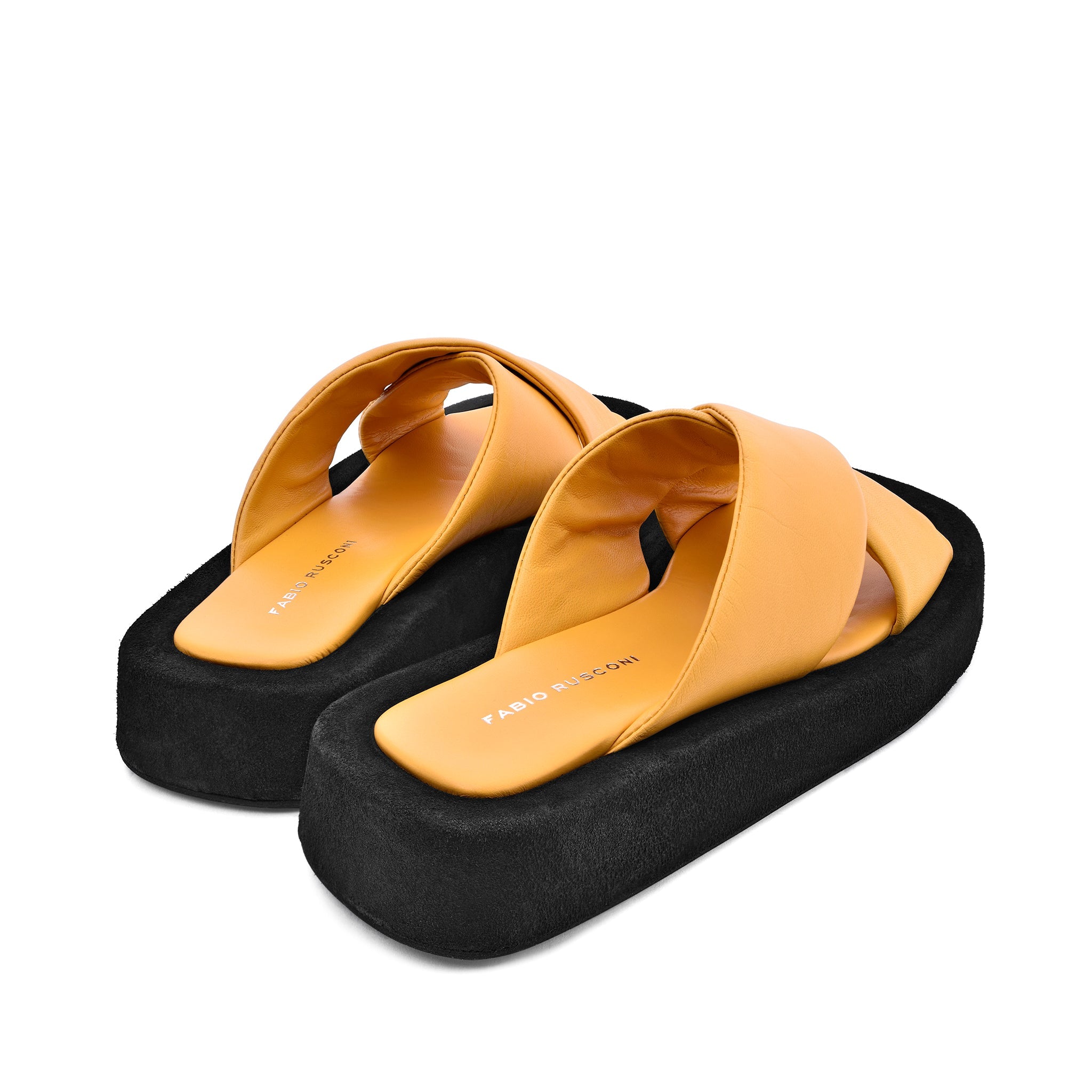 Luna Sun Yellow Leather Flat Sandals LUNA5056 - 6
