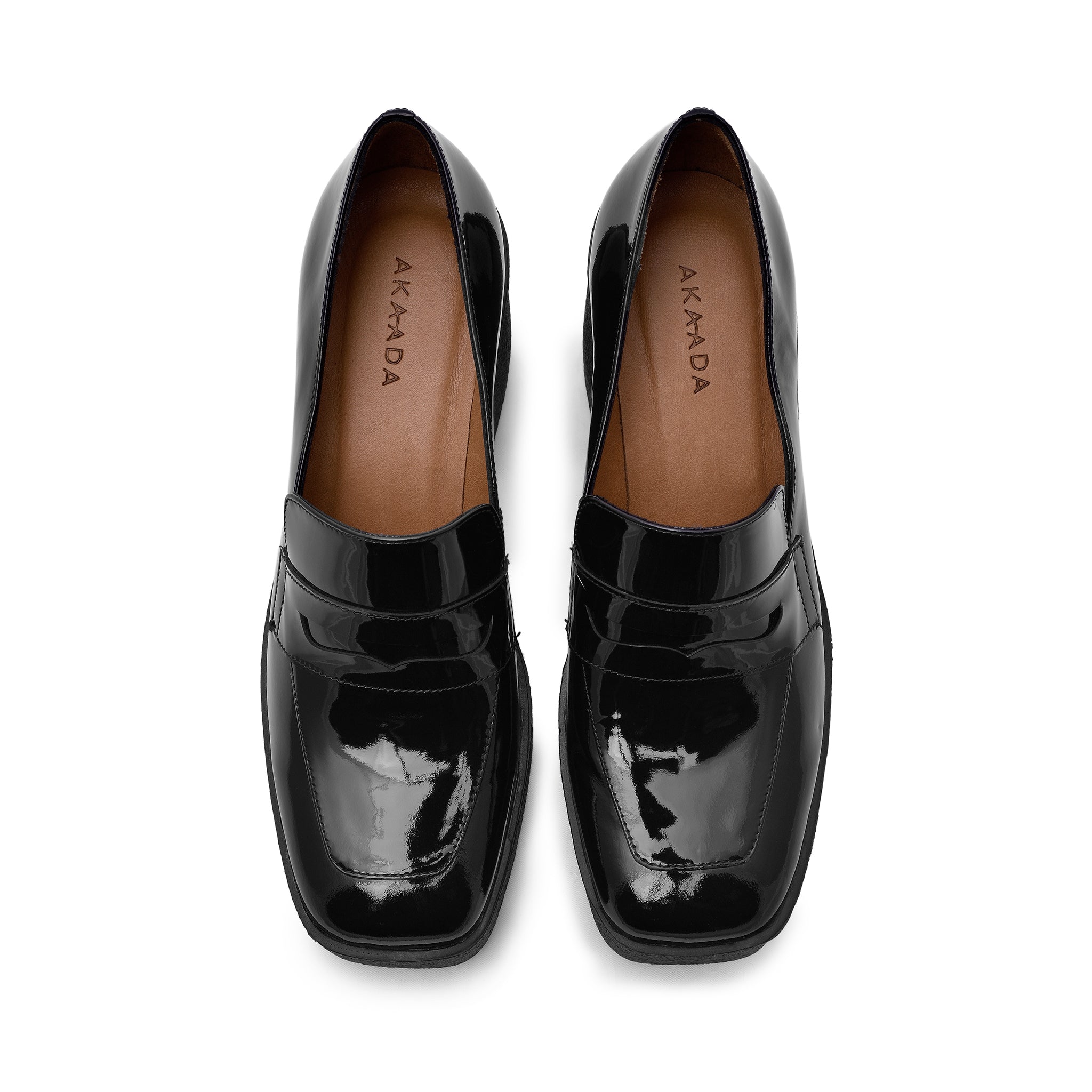 Yoko Black Patent Leather Chunky Loafers 21031-01-02 - 4