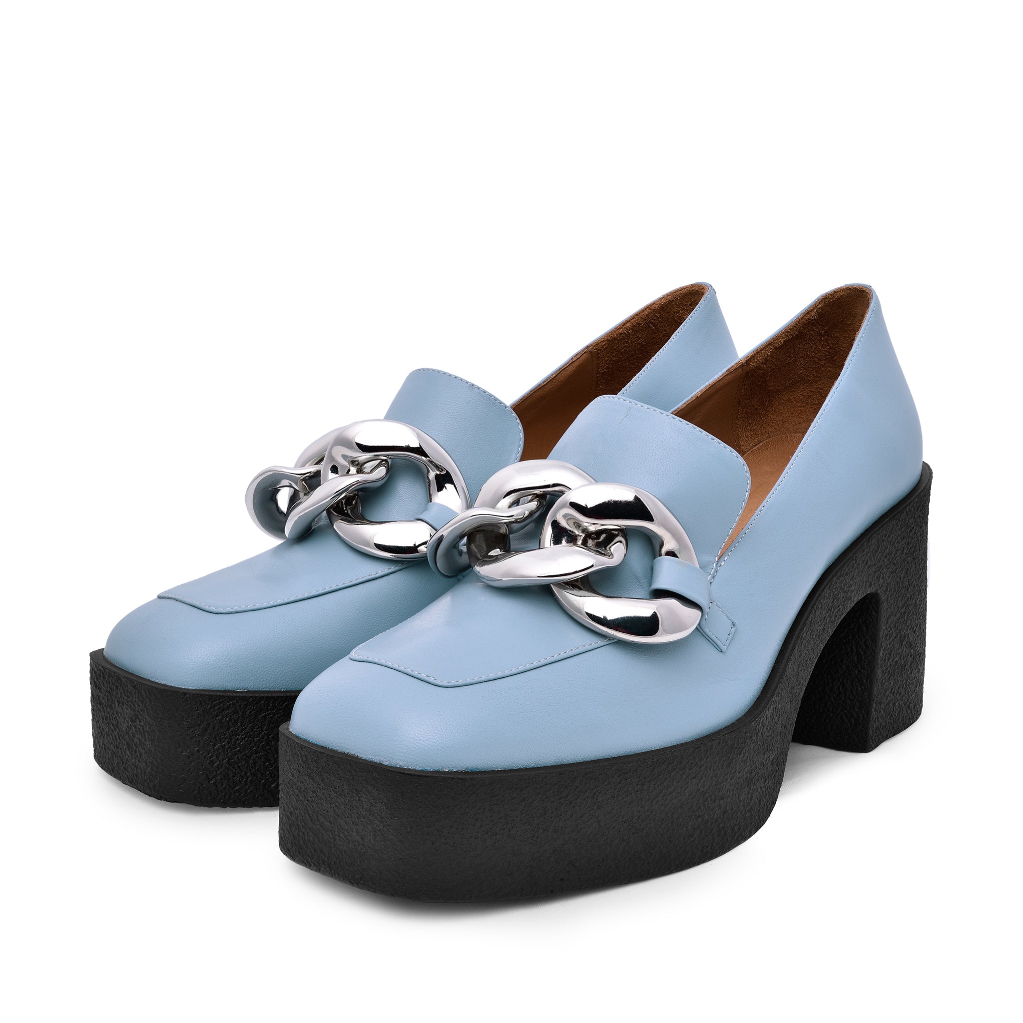 Yo Sky Blue Chunky Loafers 21031-02-04 - 5