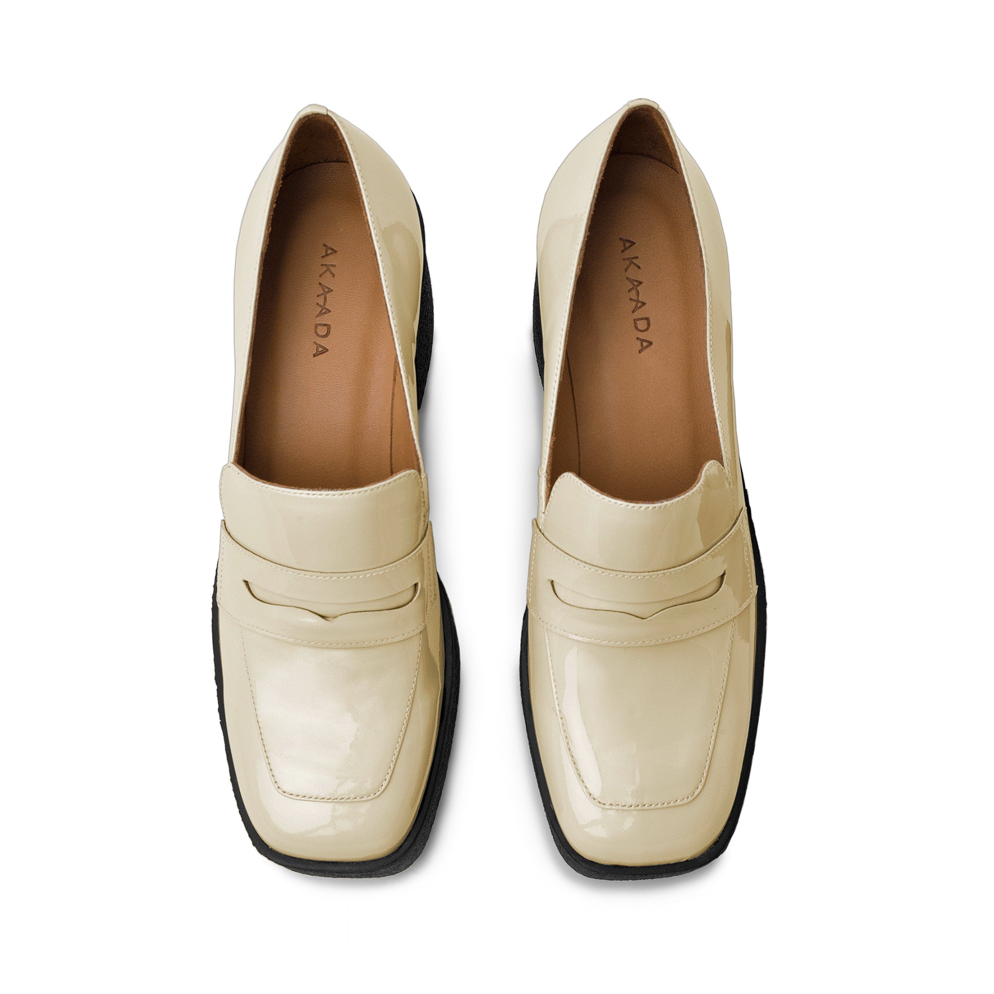Yoko Cream Patent Leather Chunky Loafers 21031-01-03 -7