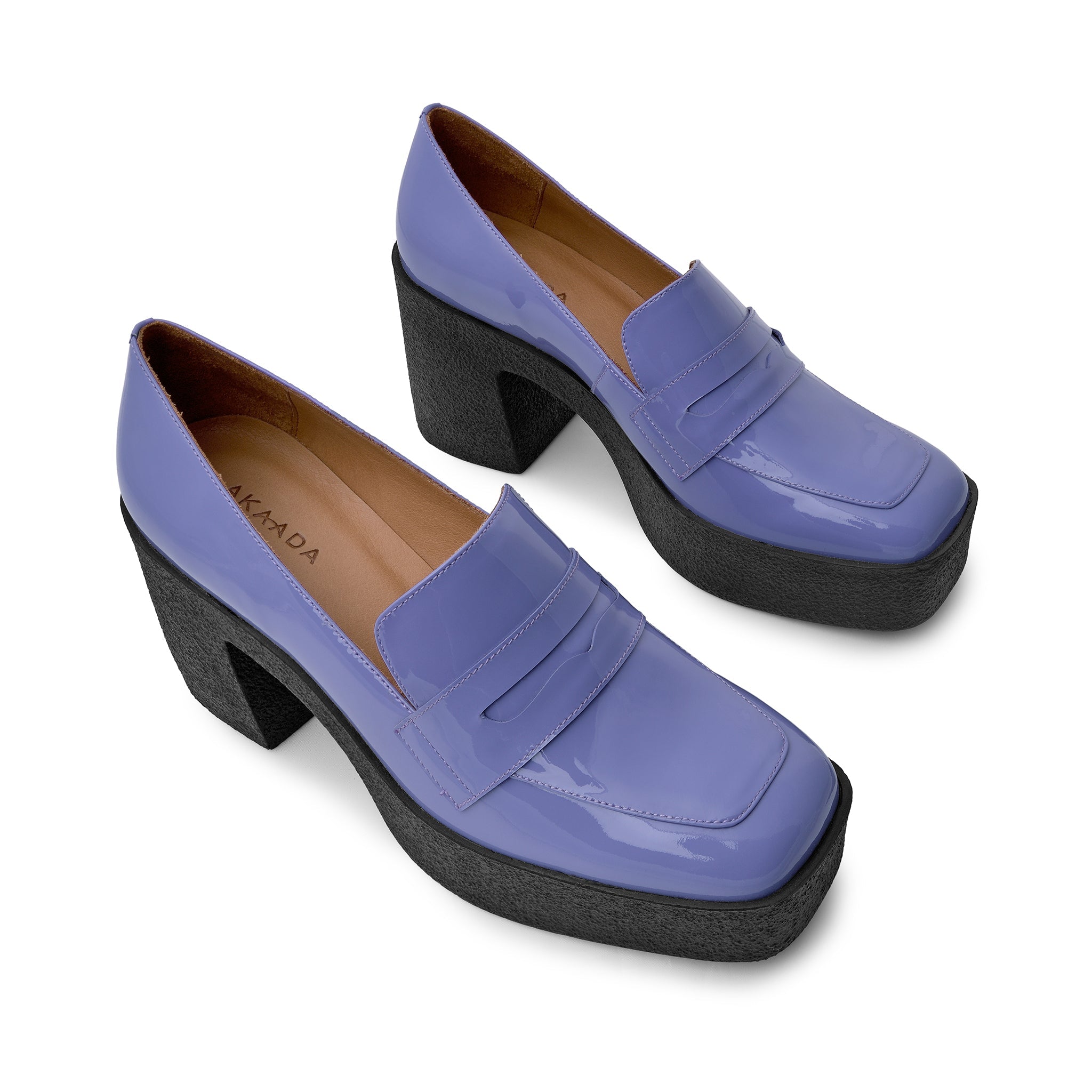 Yoko Lilac Patent Leather Chunky Loafers 21031-01-04 -8