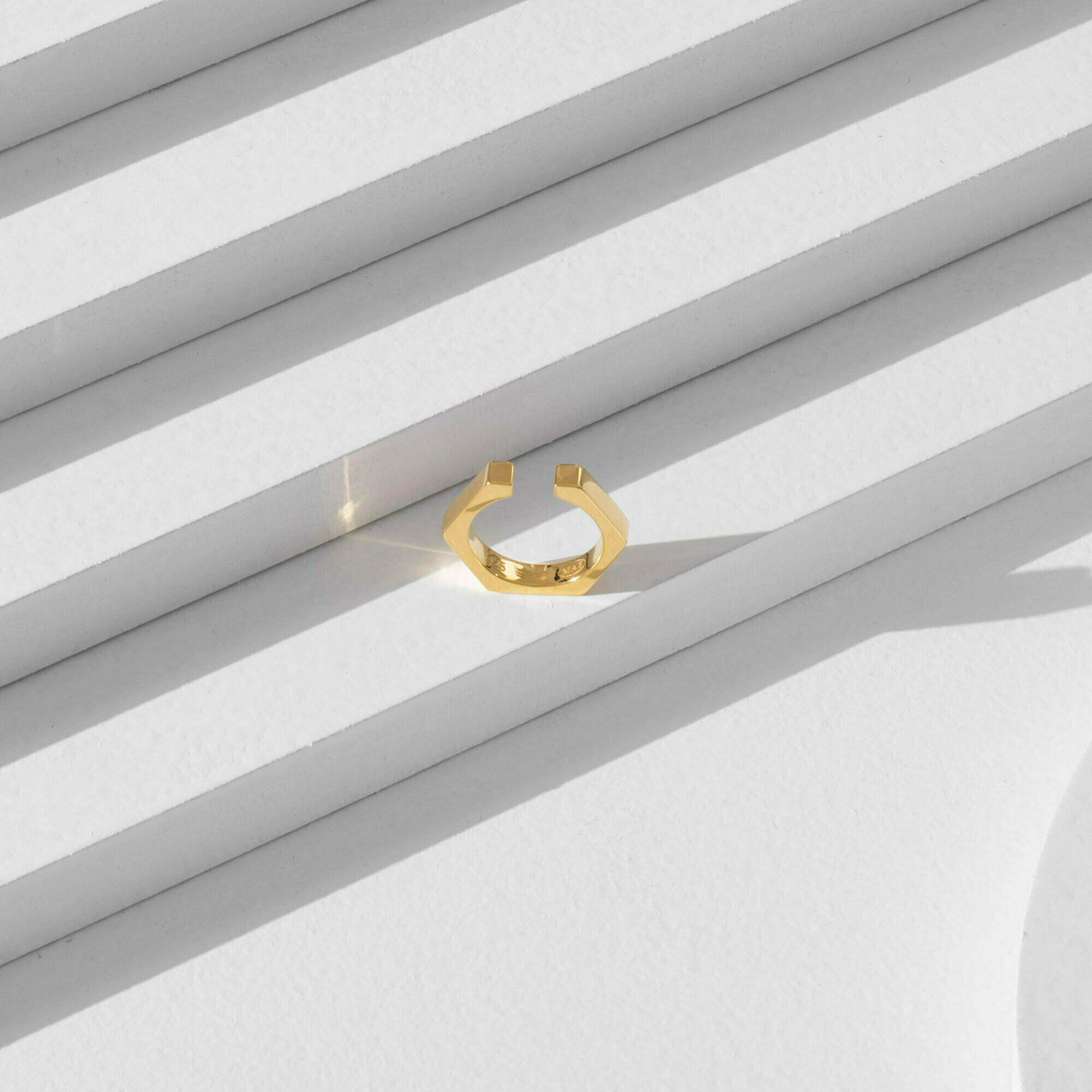 Hex Cuff • 18K Gold Vermeil