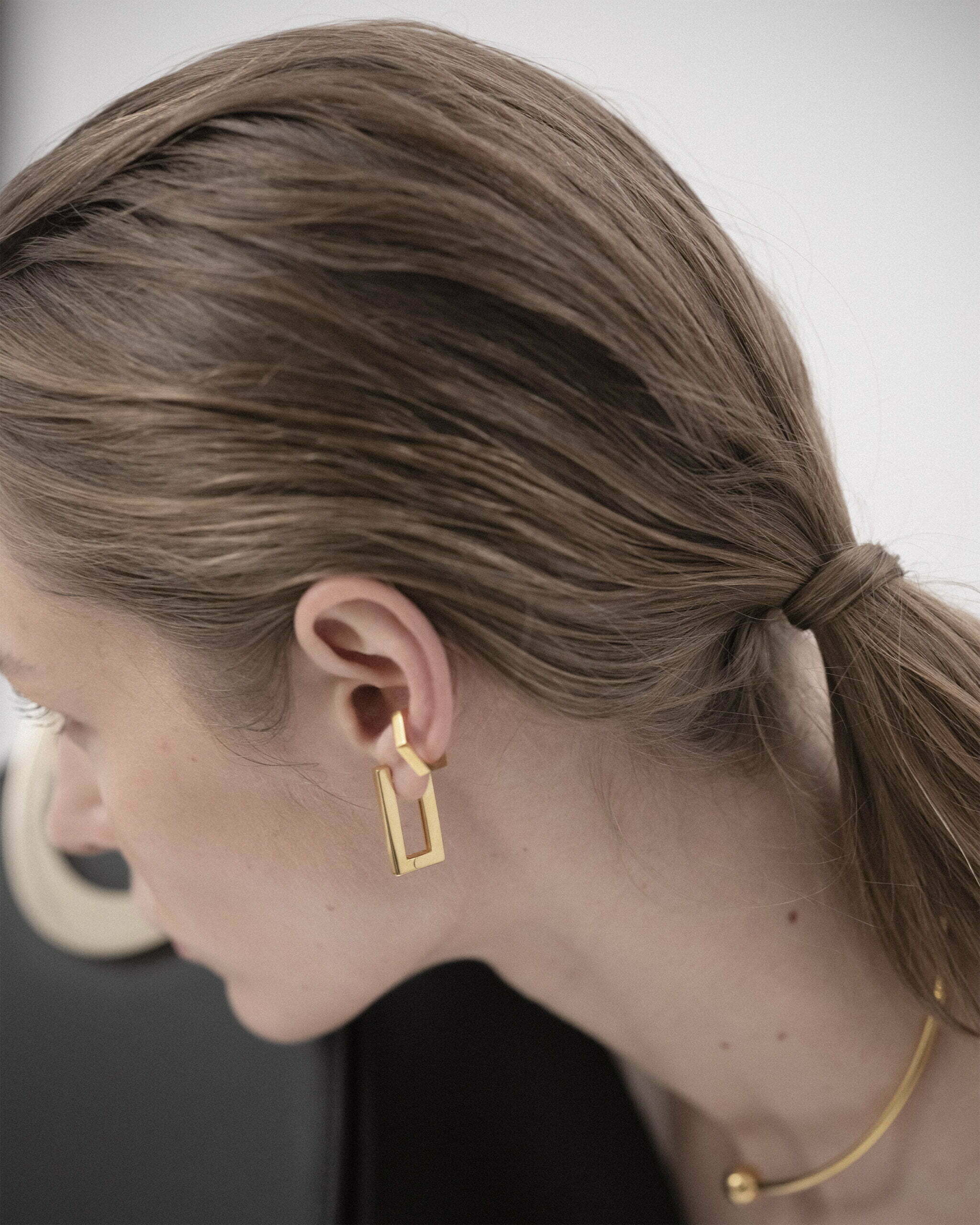 Modernist Earrings • 18K Gold Vermeil