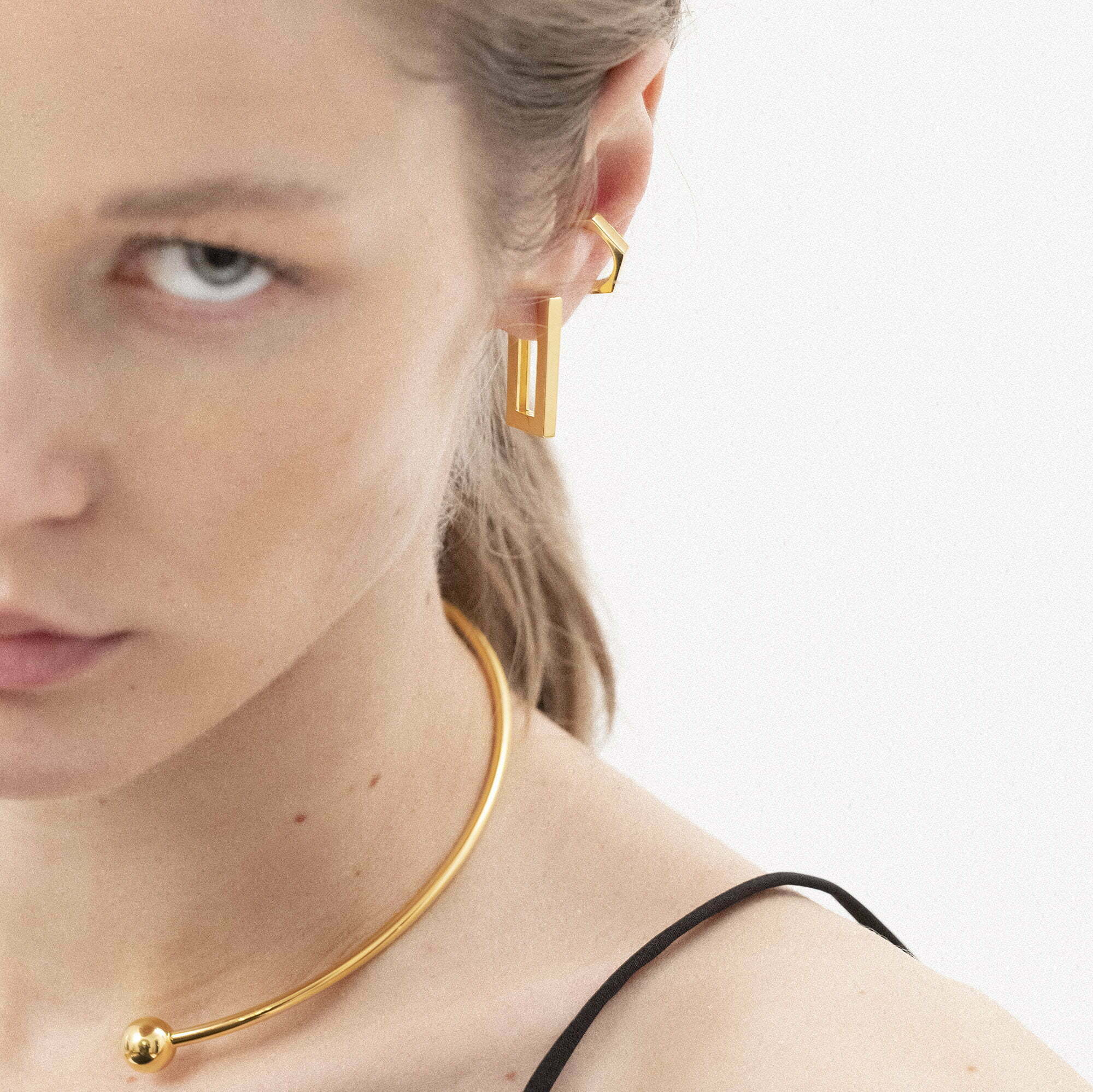 Modernist Earrings • 18K Gold Vermeil