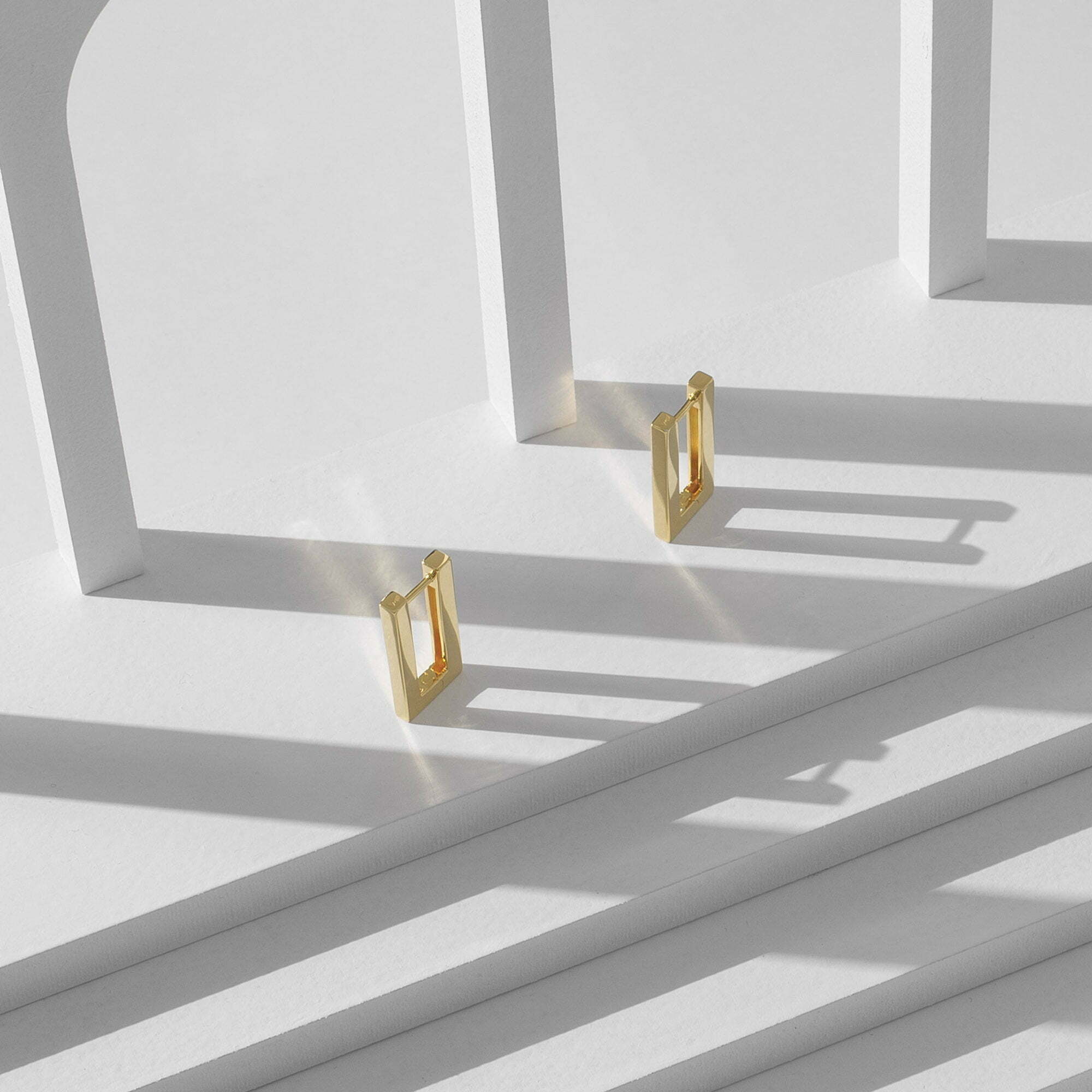Modernist Earrings • 18K Gold Vermeil