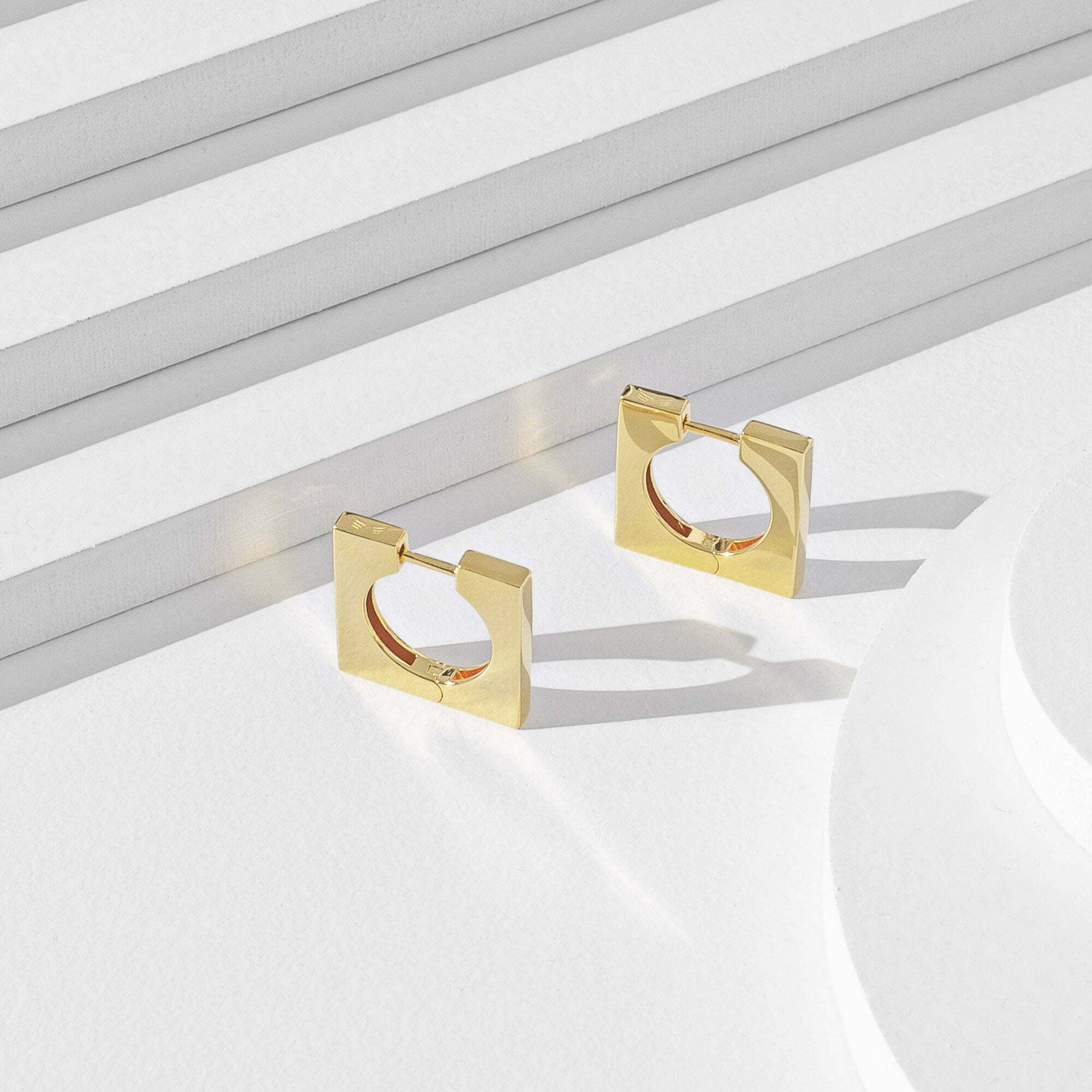 Square Earrings • 18K Gold Vermeil