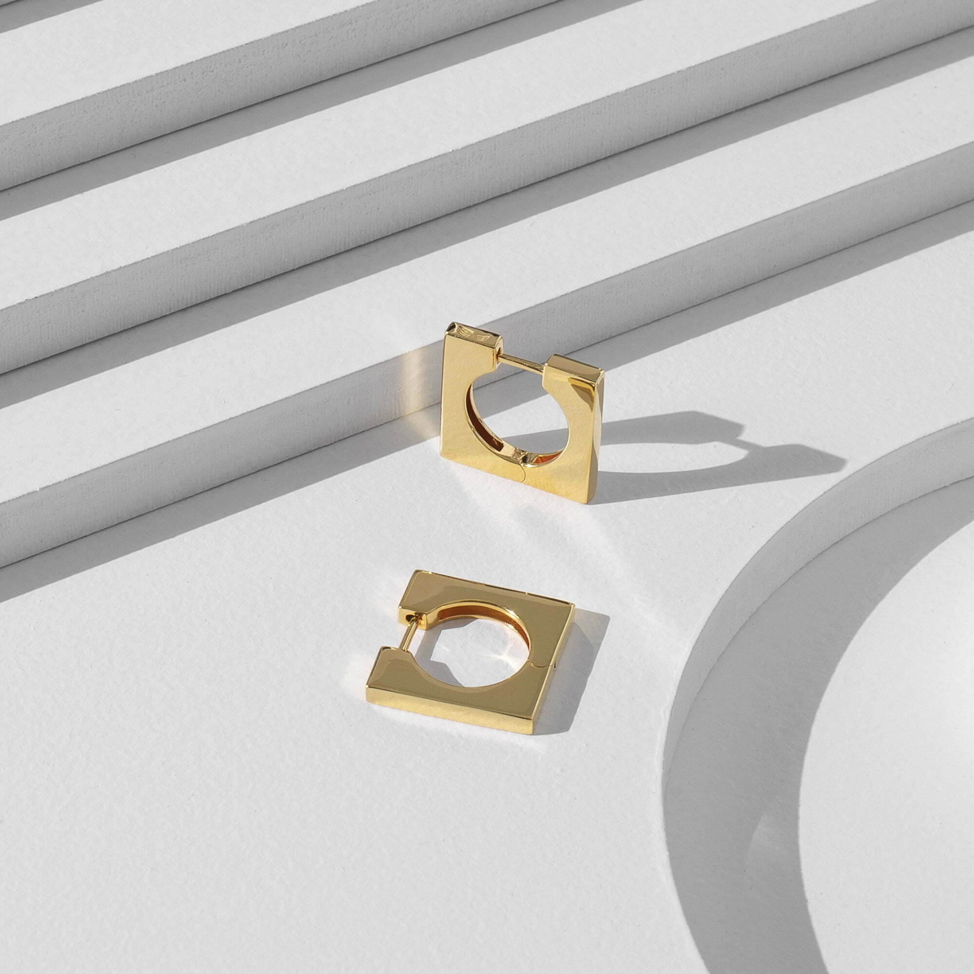 Square Earrings • 18K Gold Vermeil