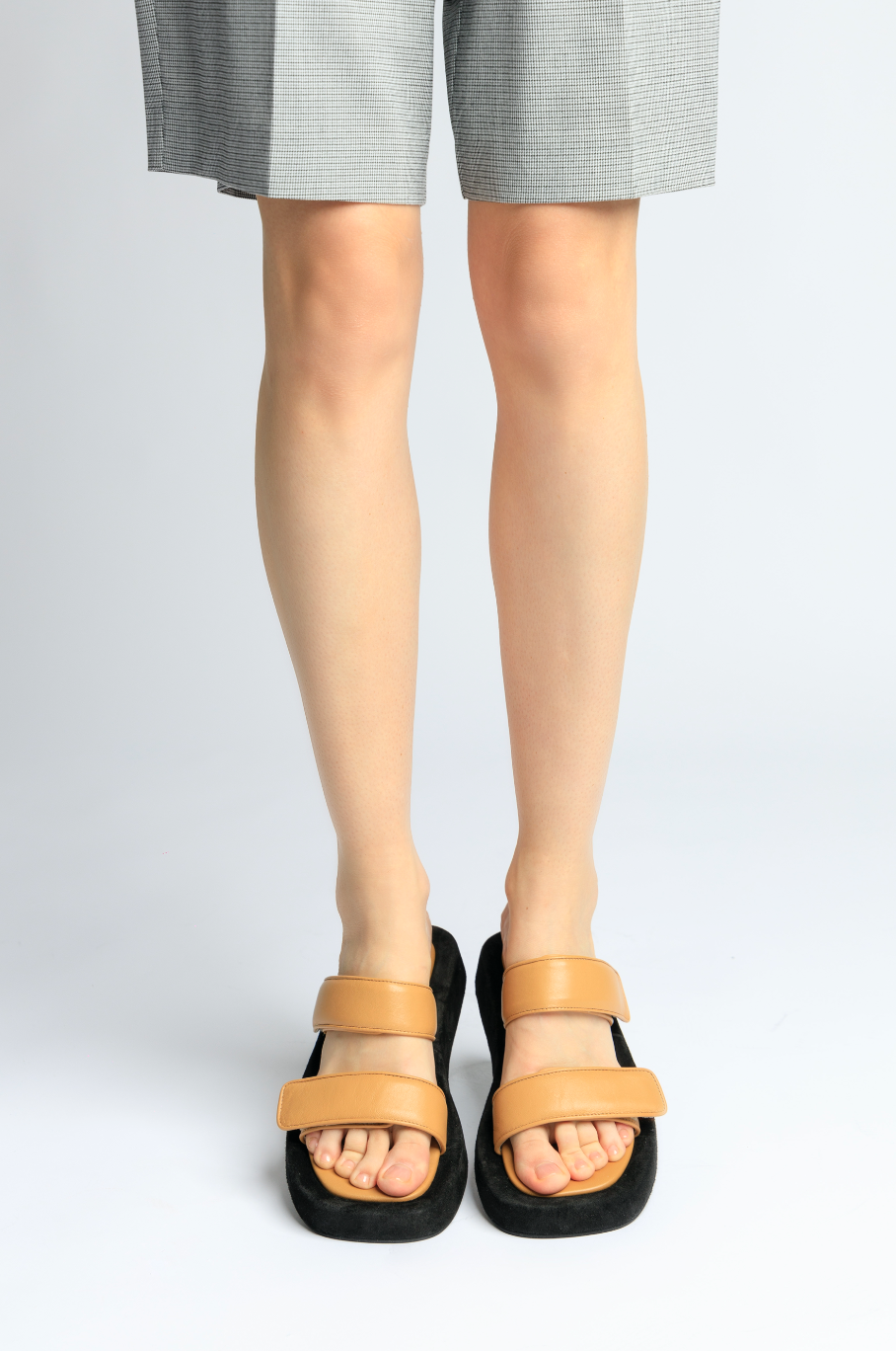 Mila Beige Leather Straps Sandals MILA5004 - 2