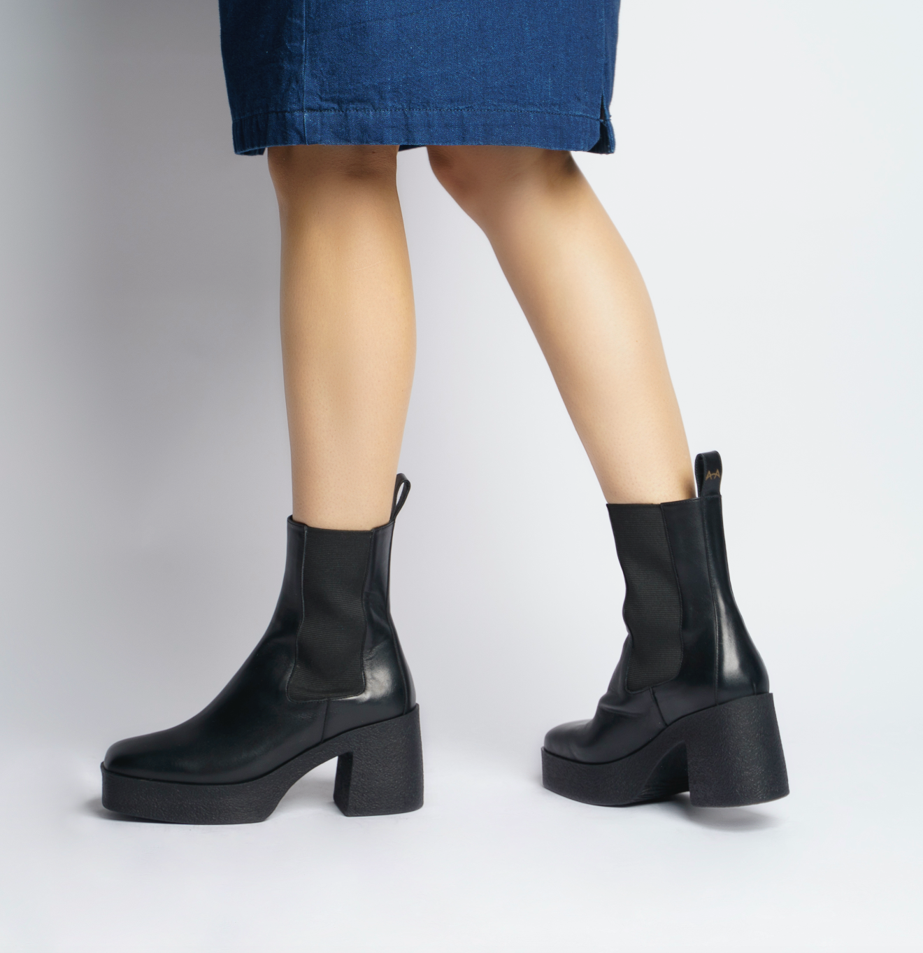 Momo Black Leather Chelsea Boots 20077-04-01 - 5
