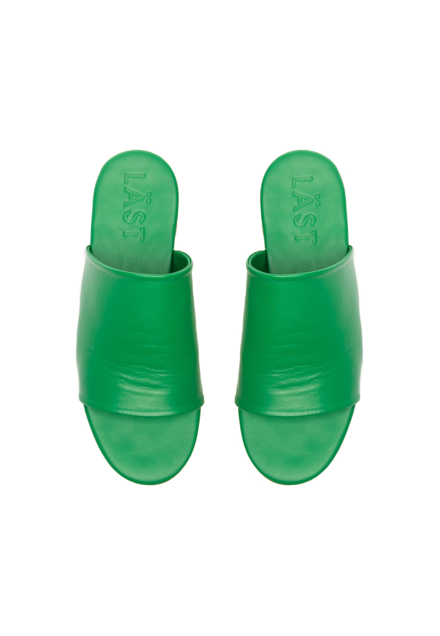 LÄST Nanna - Leather - Green Sandals Green