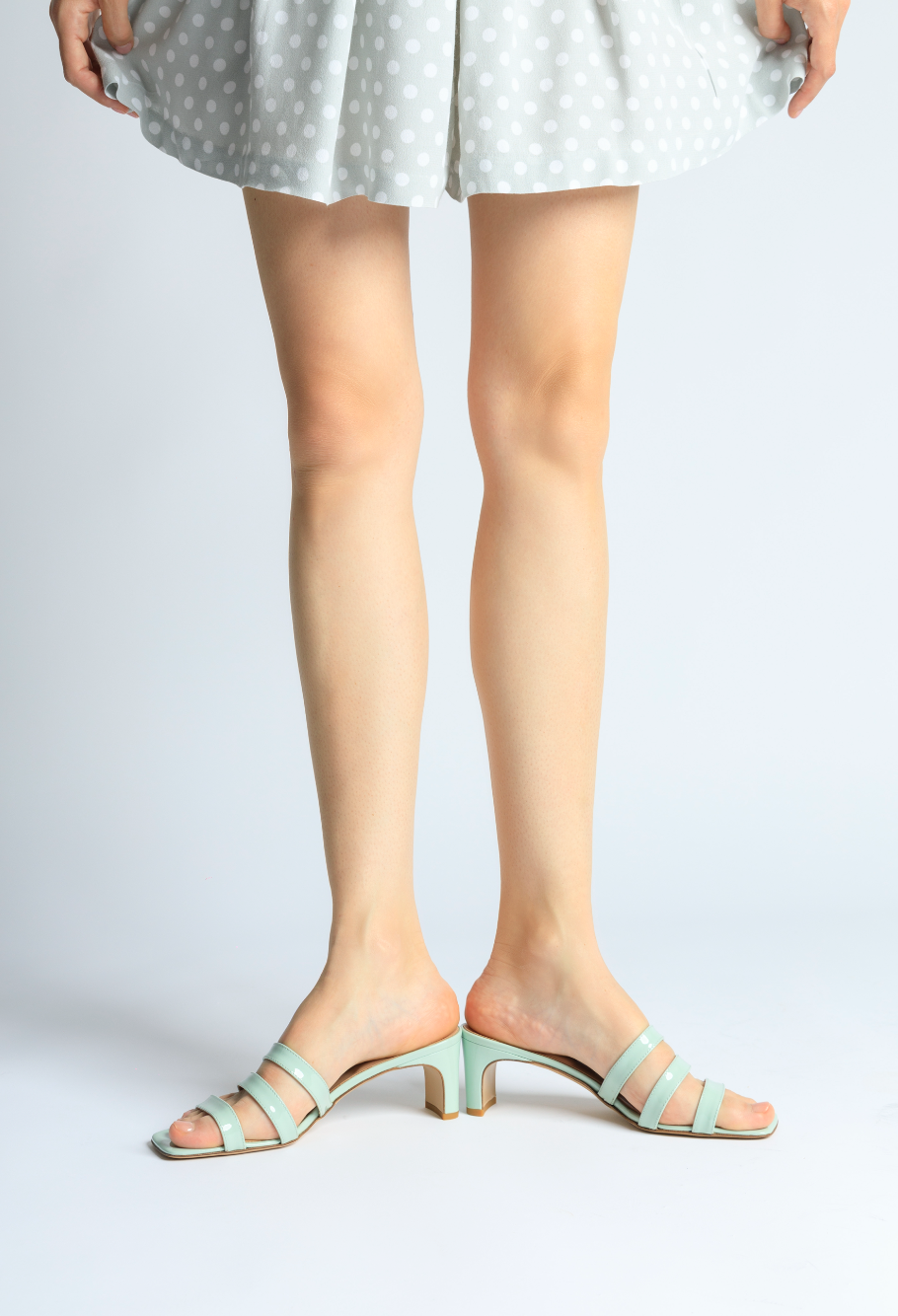 New Heels Mule Sandals In Aquamarine SAN/G31 - 13