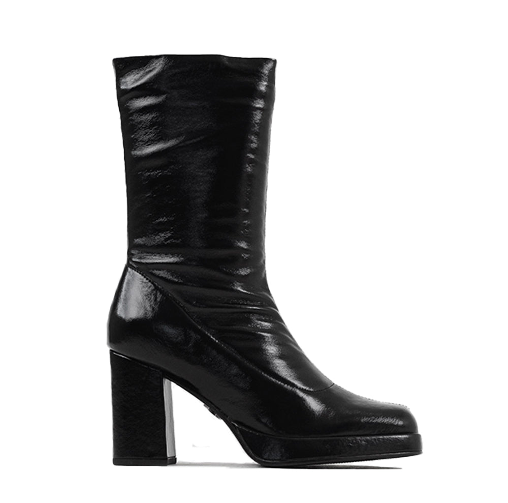 New Melanie Stretch Black Ankle Boots 34203-P-01 - 1