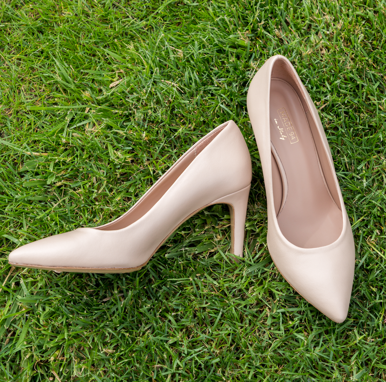 Rosa Nude Leather Pumps Heels 790-004-1 - 6