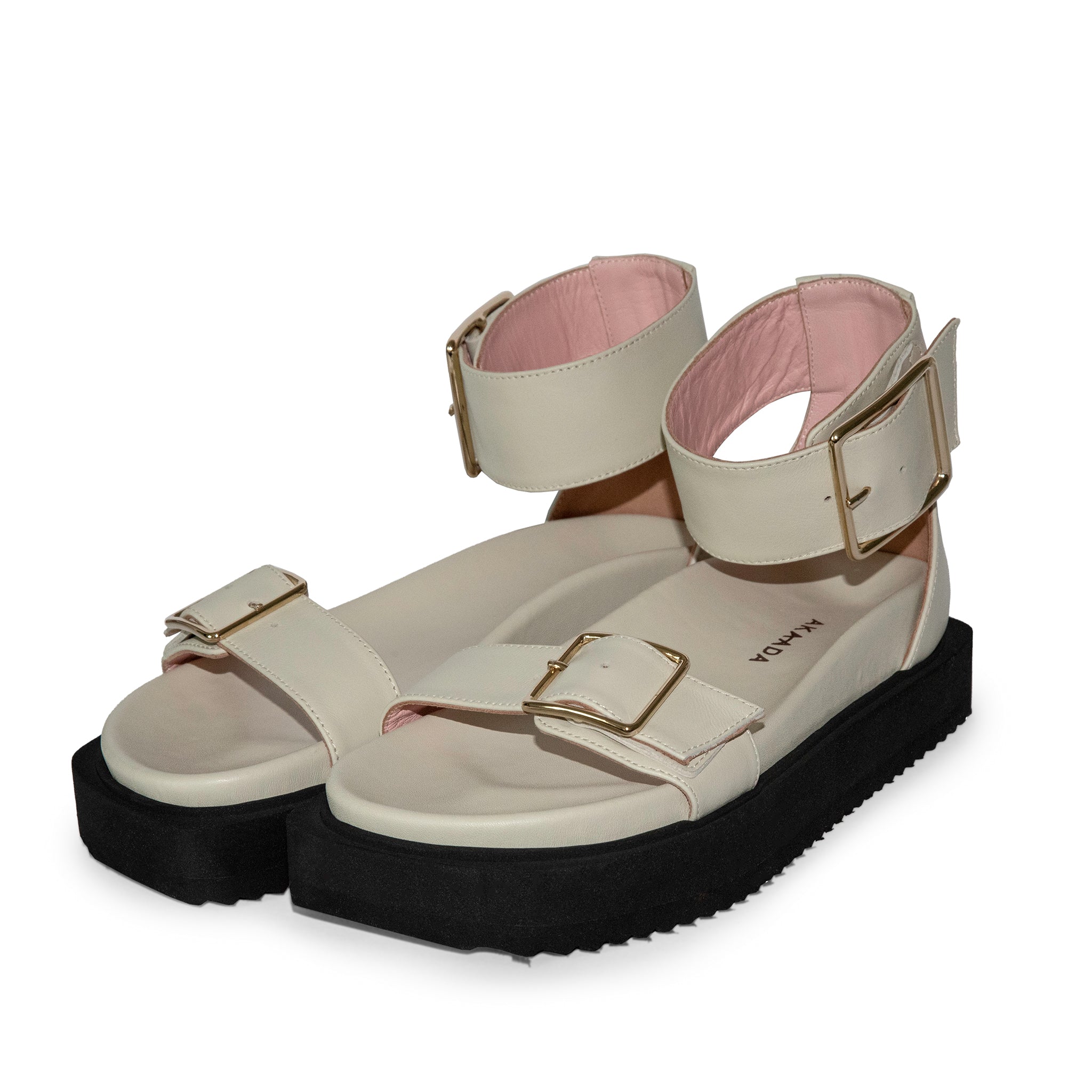 Maru Off White Leather Sandals LES7487-OFFWHITE - 5