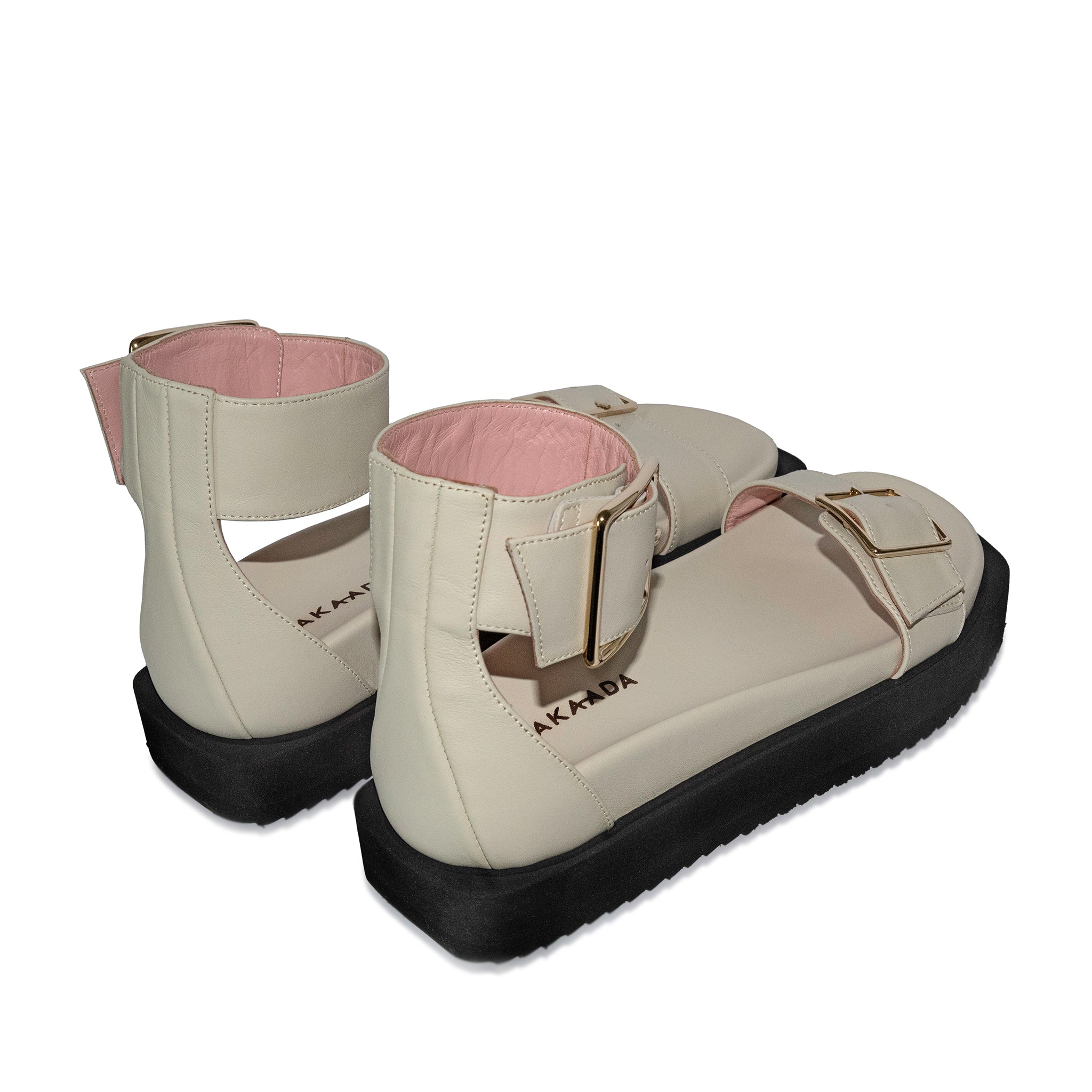 Maru Off White Leather Sandals LES7487-OFFWHITE - 4