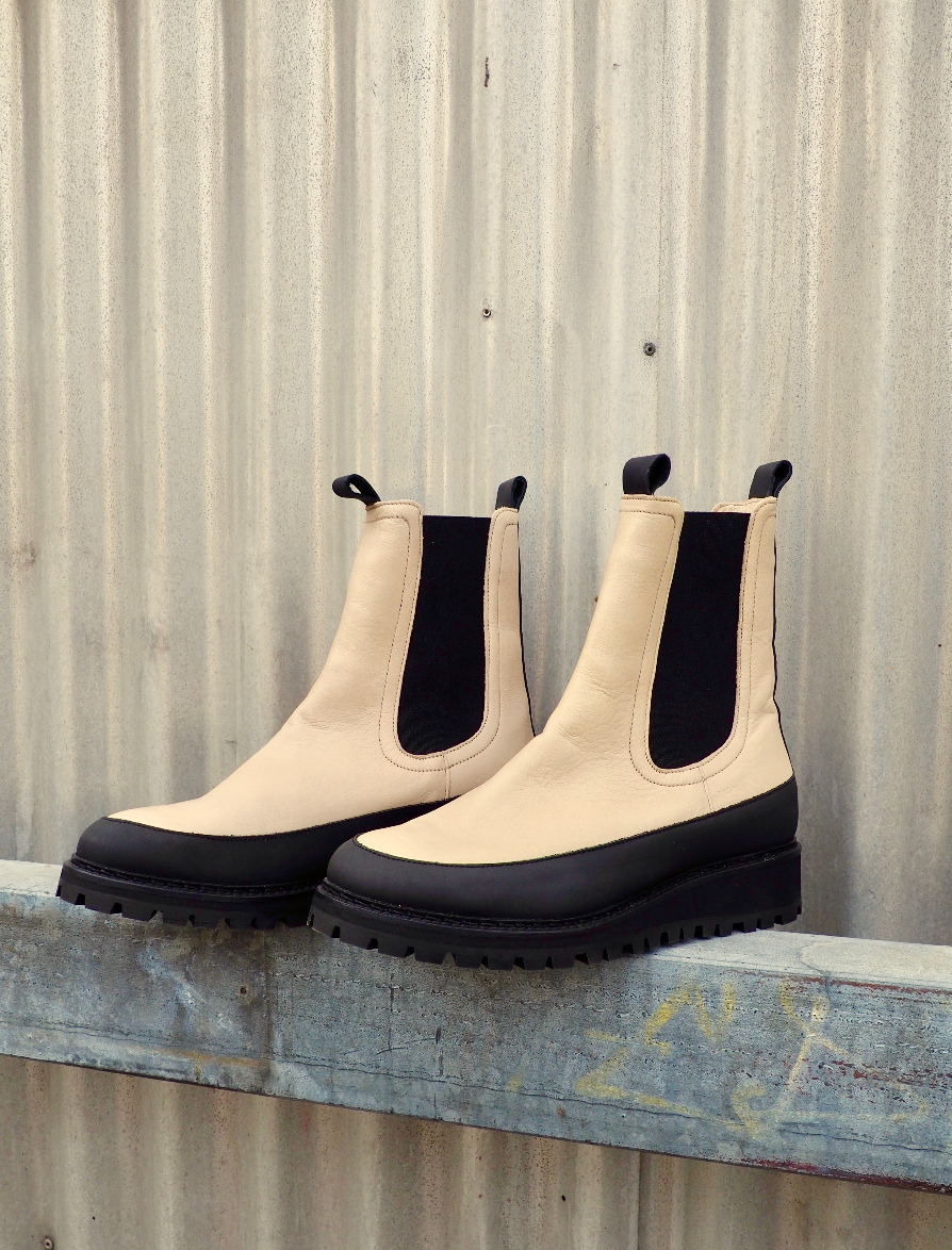 Lowa Off White Chelsea Boots 03-016-011-Off White - 03
