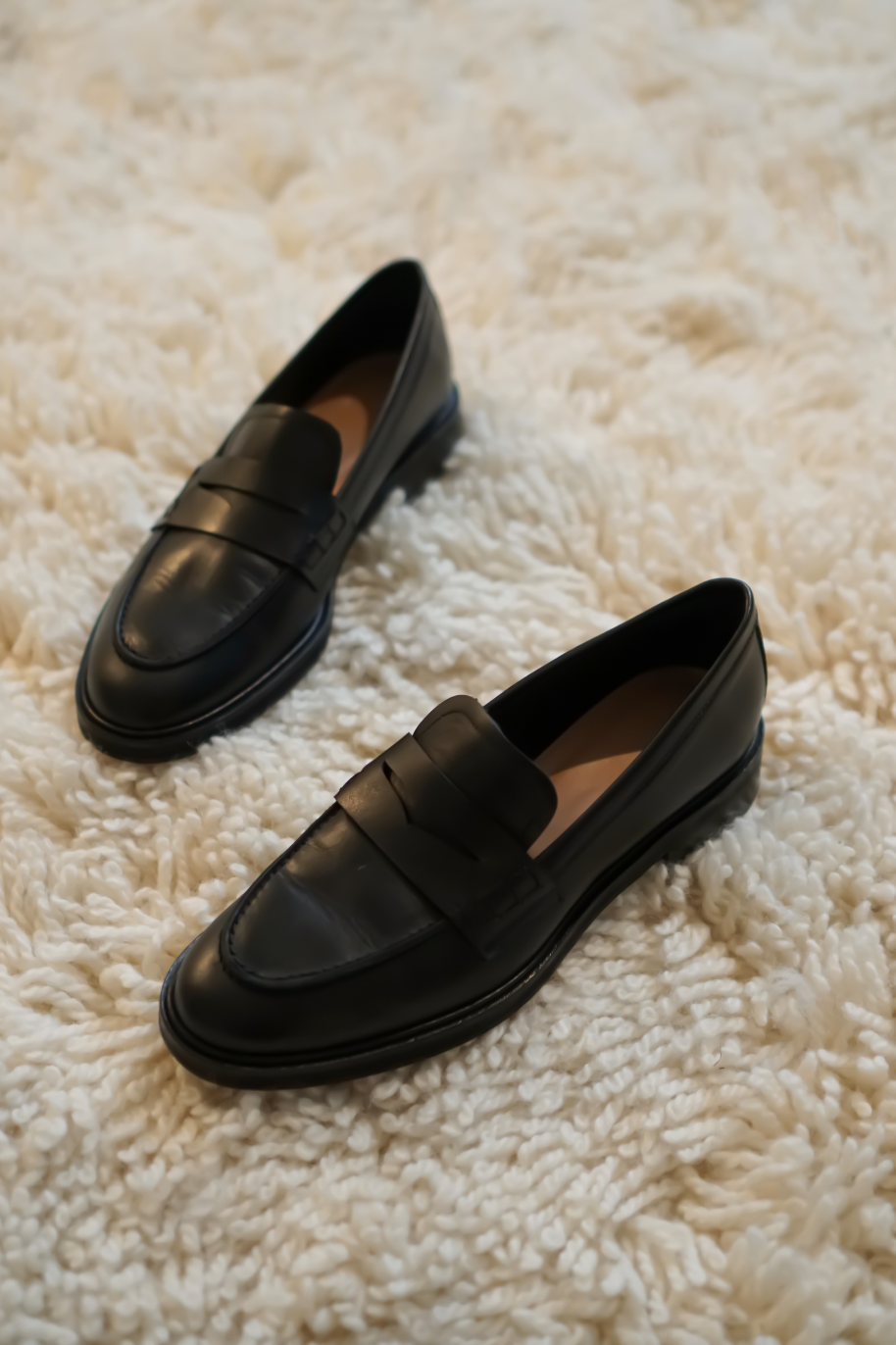 Sara Black Leather Loafers 21010115601-001 - 9