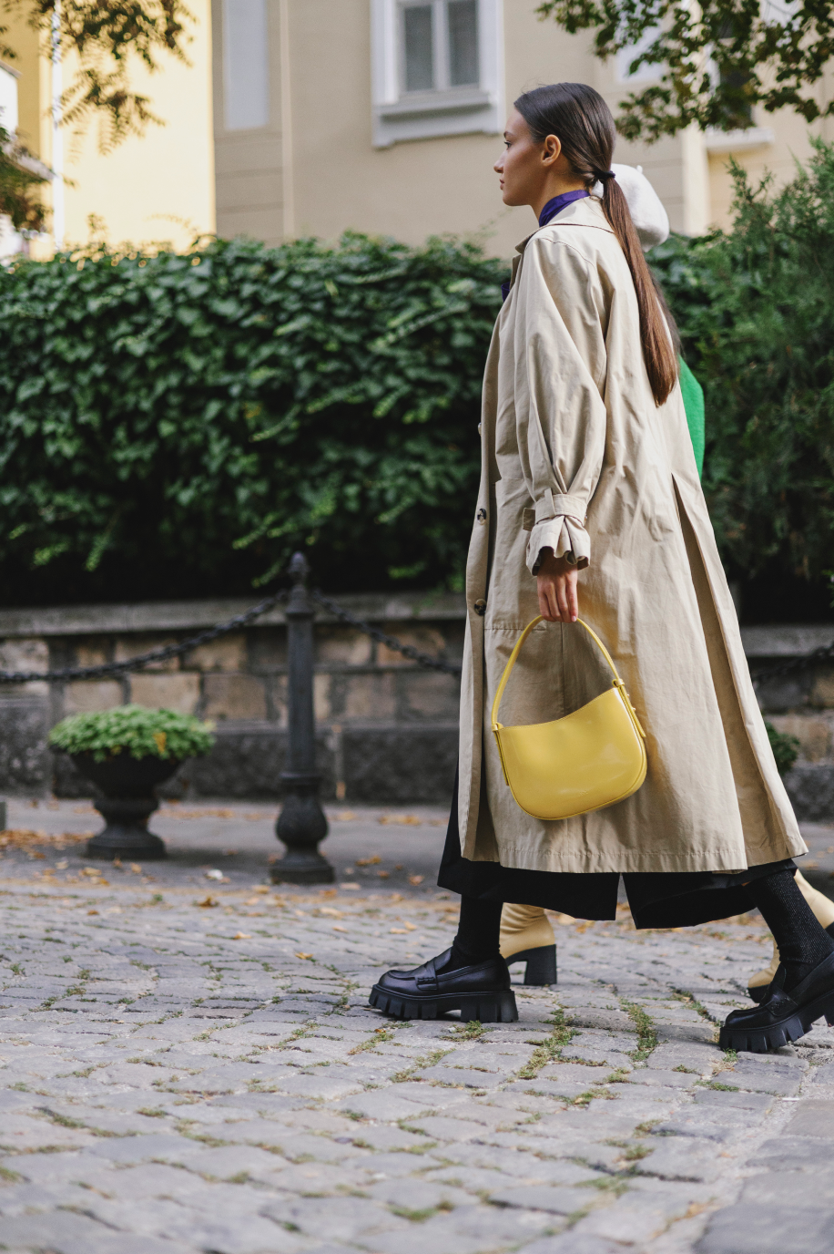 Mio Yellow Semi Patent Leather Shoulder Bag CL10678 GIALLO - 2