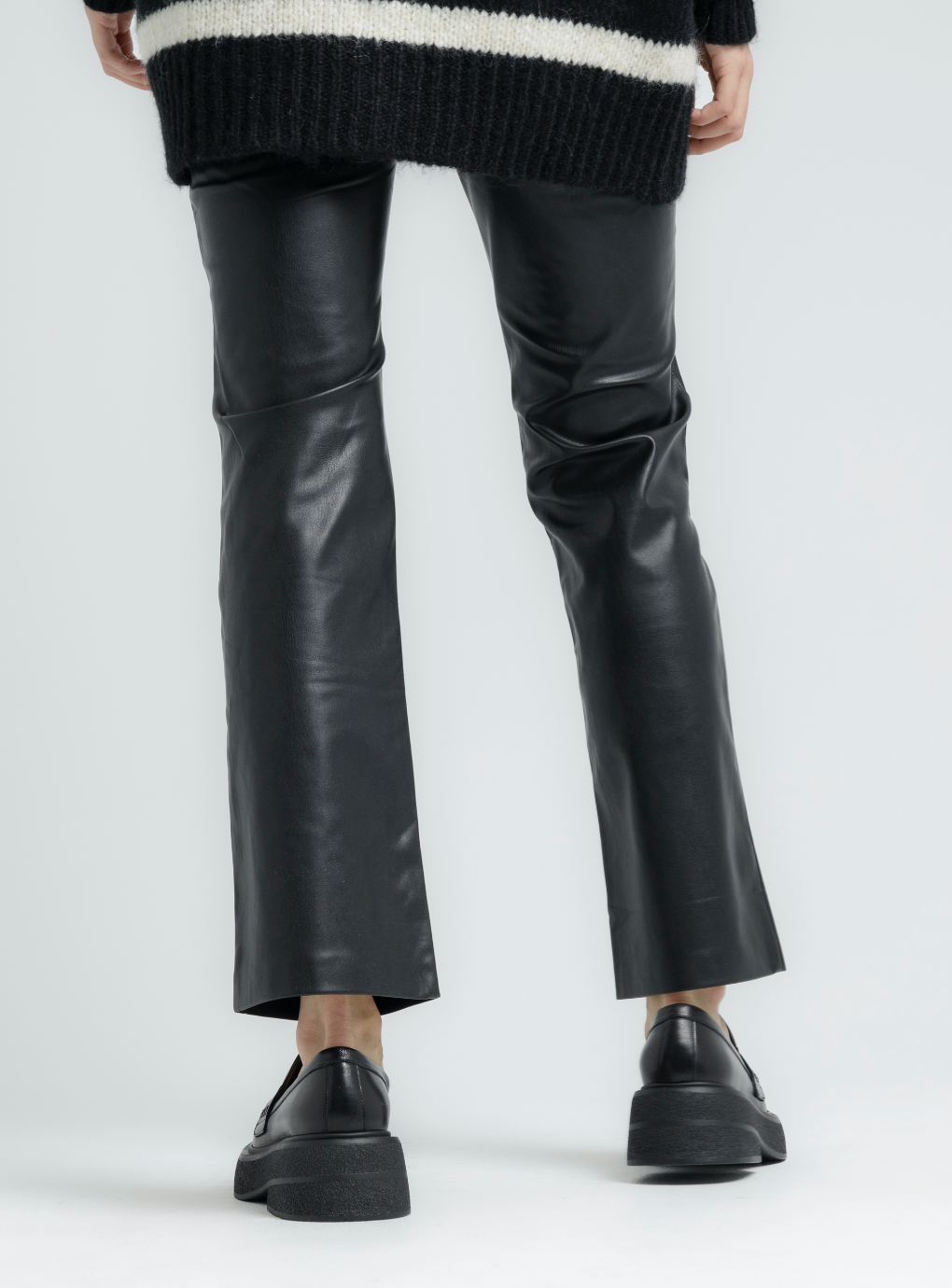 Akaada Mikka Black Leather Chunky Loafers Akaada Mikka Black Leather Chunky Loafers