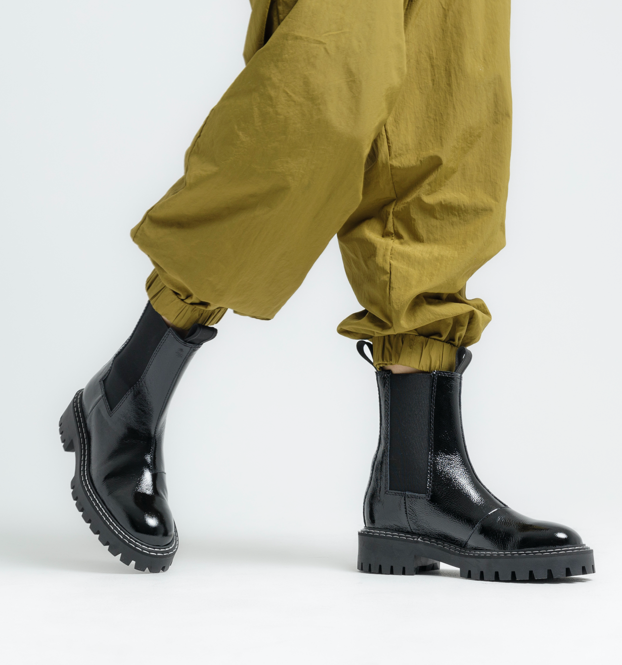 Daze Black Patent Leather Chelsea Boots LAST1677 - 11