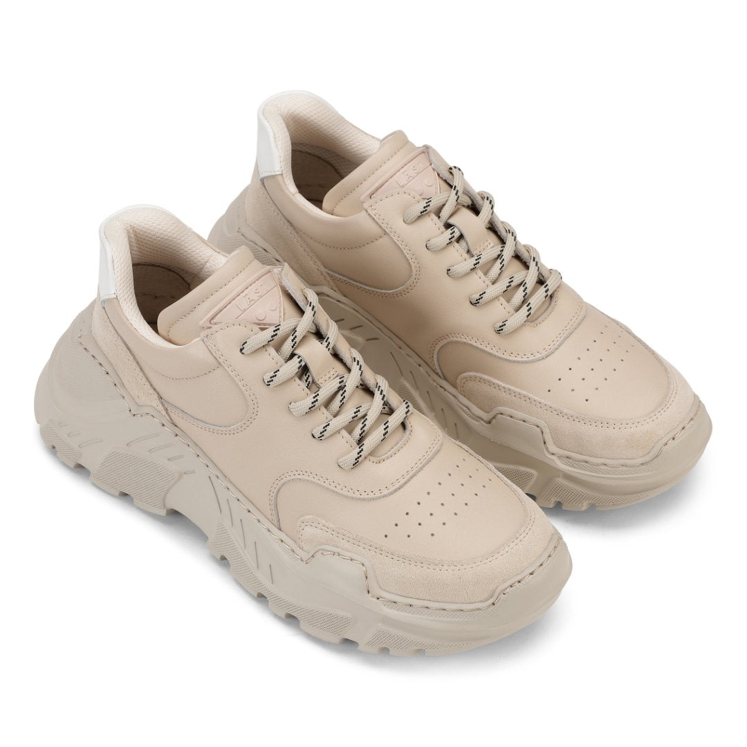 Sprint Leather Beige Chunky Sneakers LAST1086 - 2