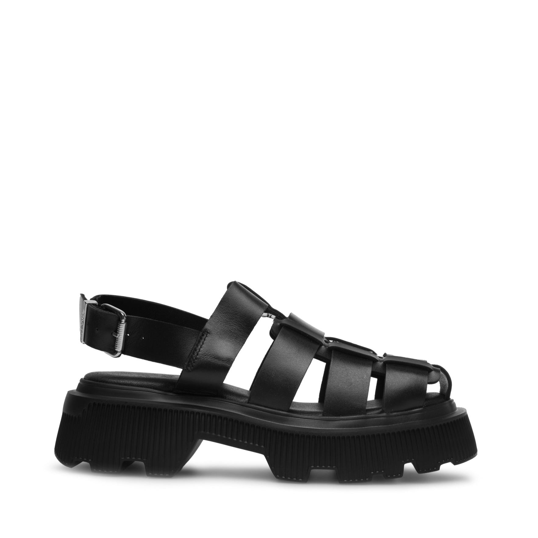 LÄST Tammy - Leather - Black Sandals Black