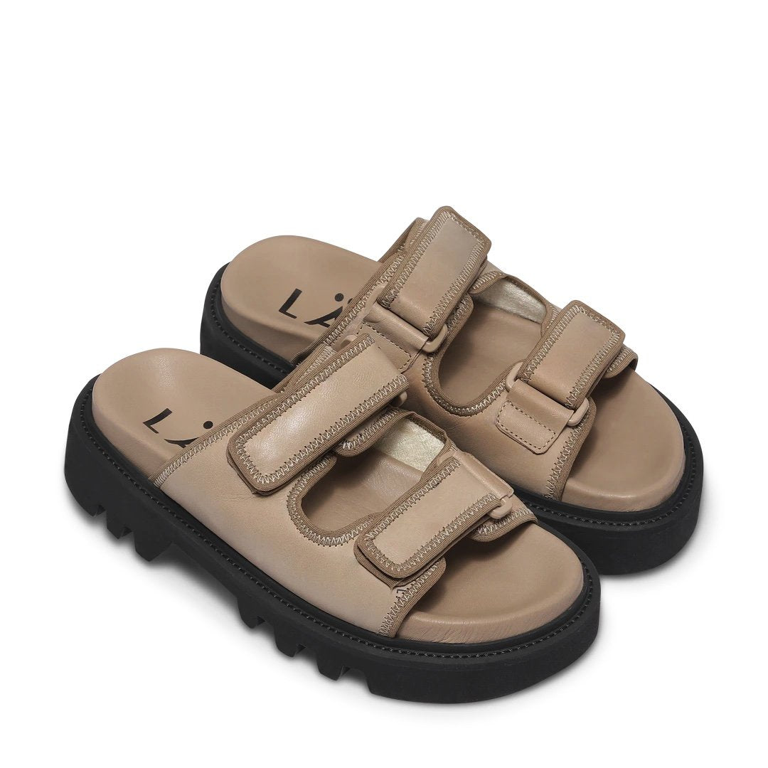 Tempo Taupe Chunky Sliders LAST1275 - 5