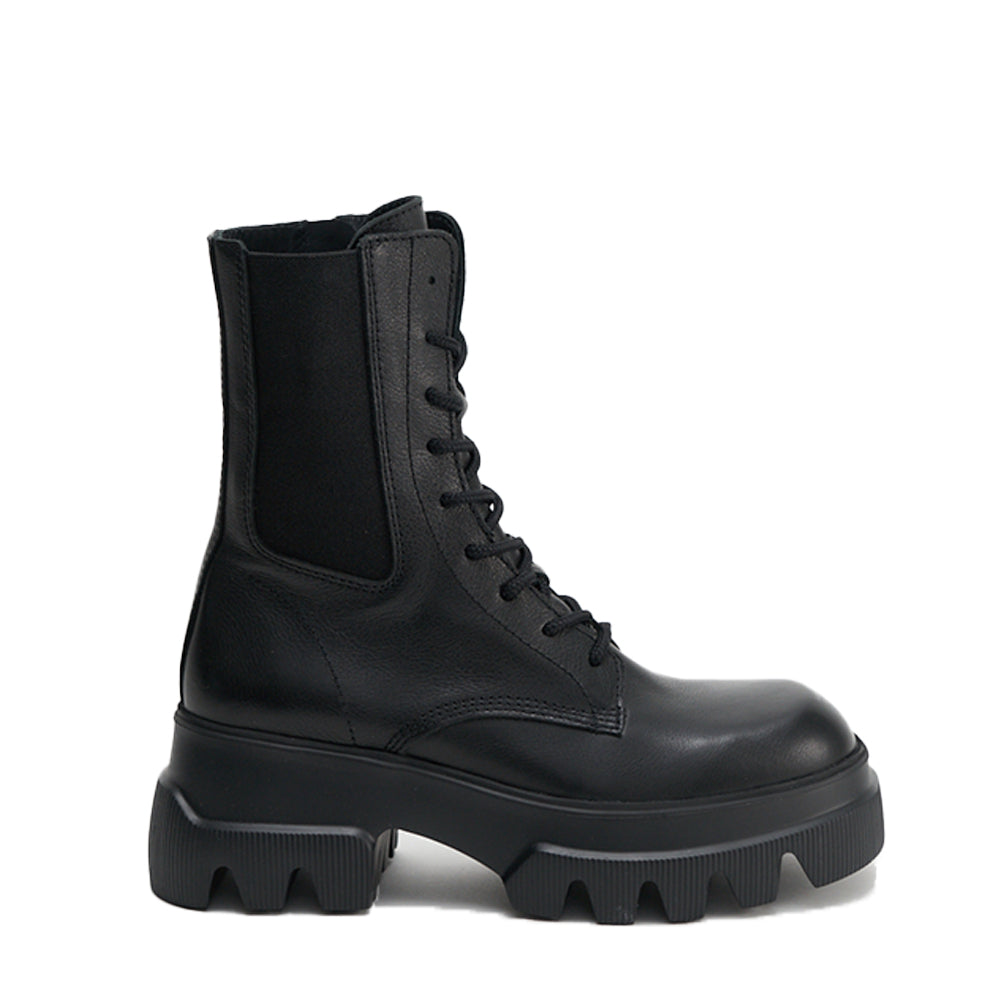 Vitello Black Combat Boots CPH169BLACK - 1