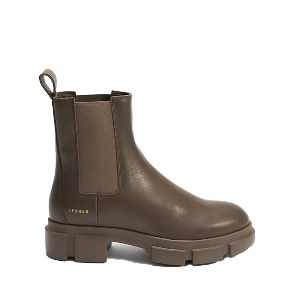 Vitello Khaki Low Chelsea Boots CPH570KHAKI-1