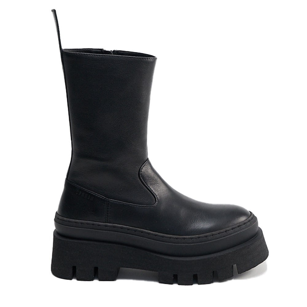 Vitello All Black Leather Boots CPH638_BLACK - 1