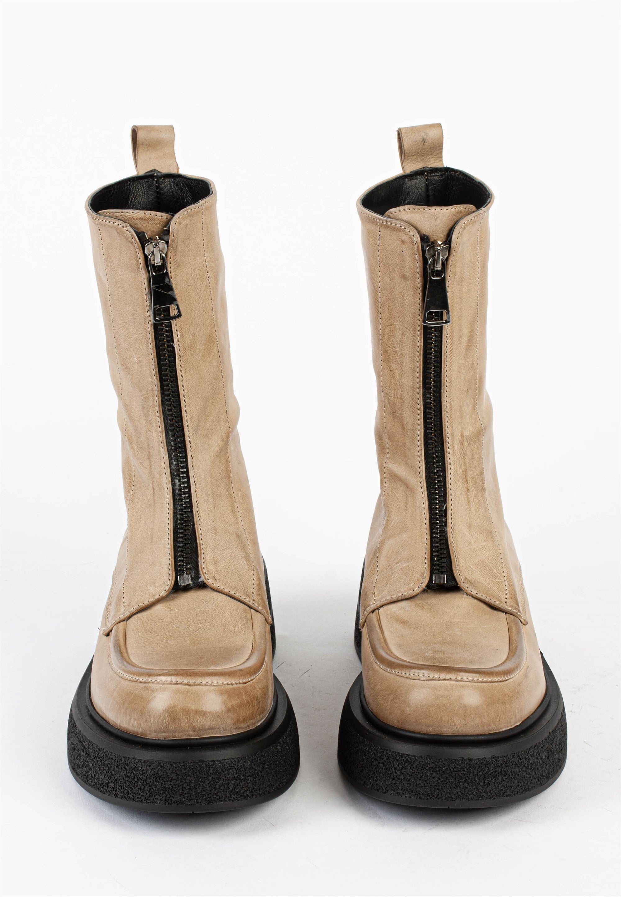 Abigail Sand Front Zip Ankle Boots ABIGAIL-SAND - 4