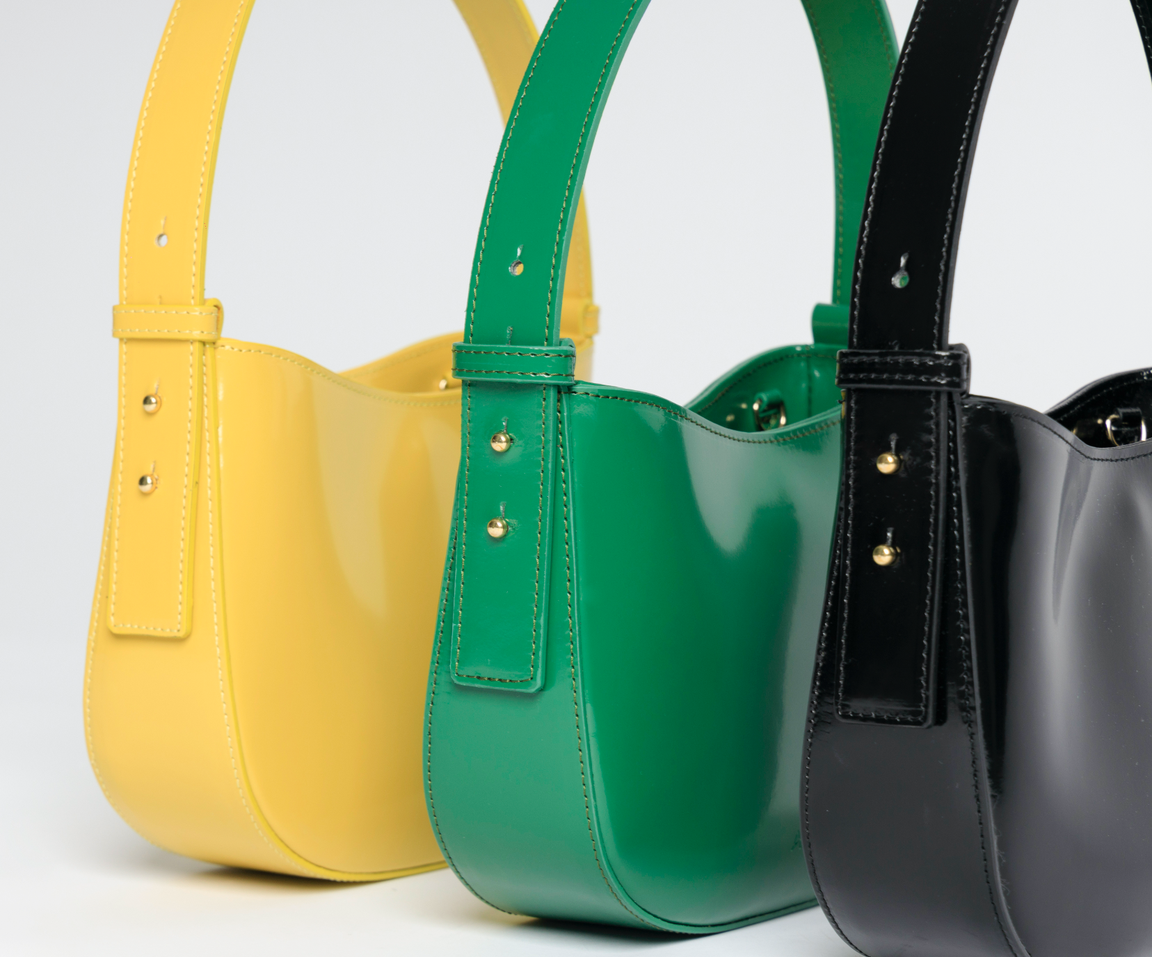 Mio Yellow Semi Patent Leather Shoulder Bag CL10678 GIALLO - 16