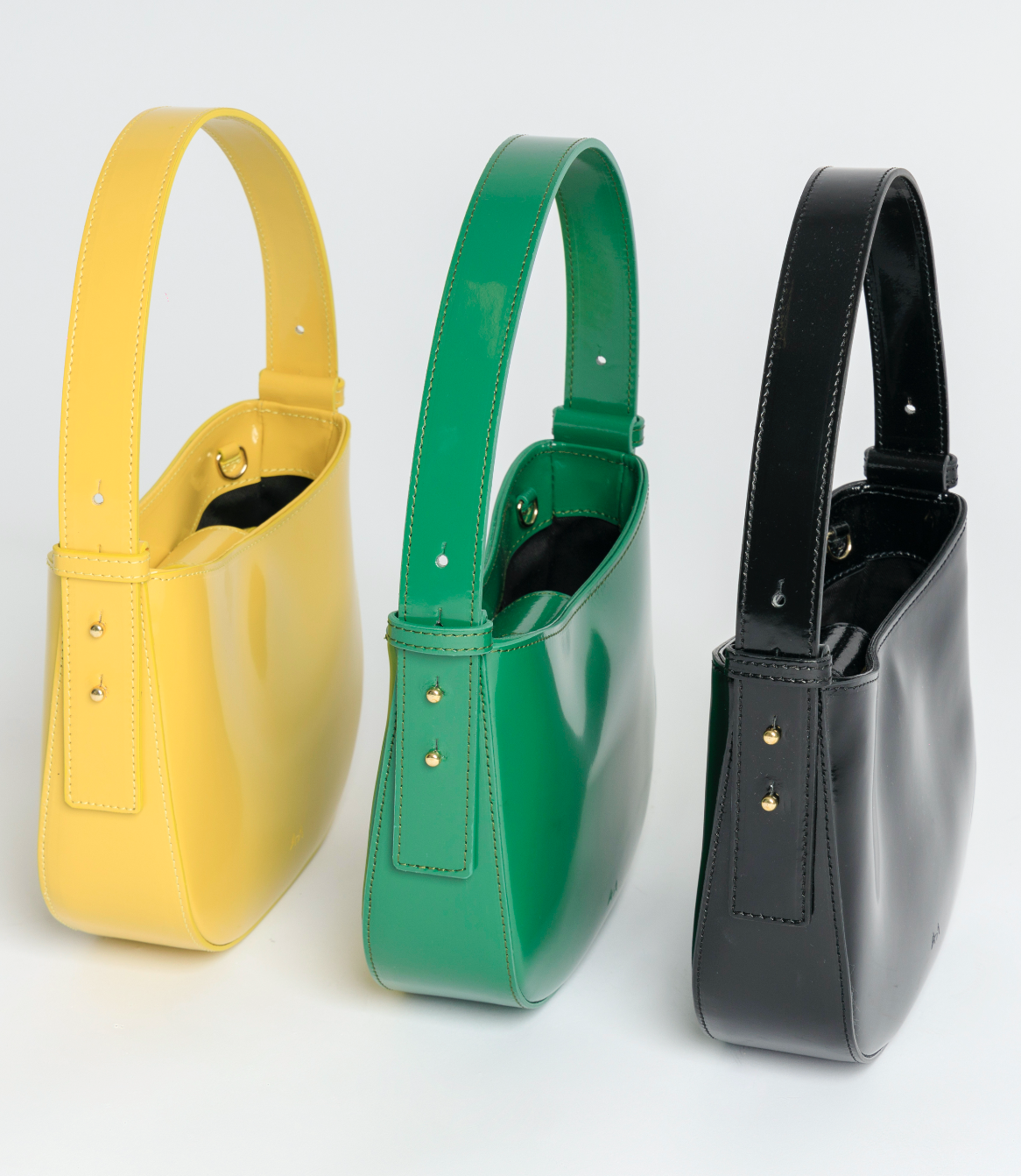 Mio Green Semi Patent Leather Shoulder Bag CL10678 BOTTIGLIA - 4
